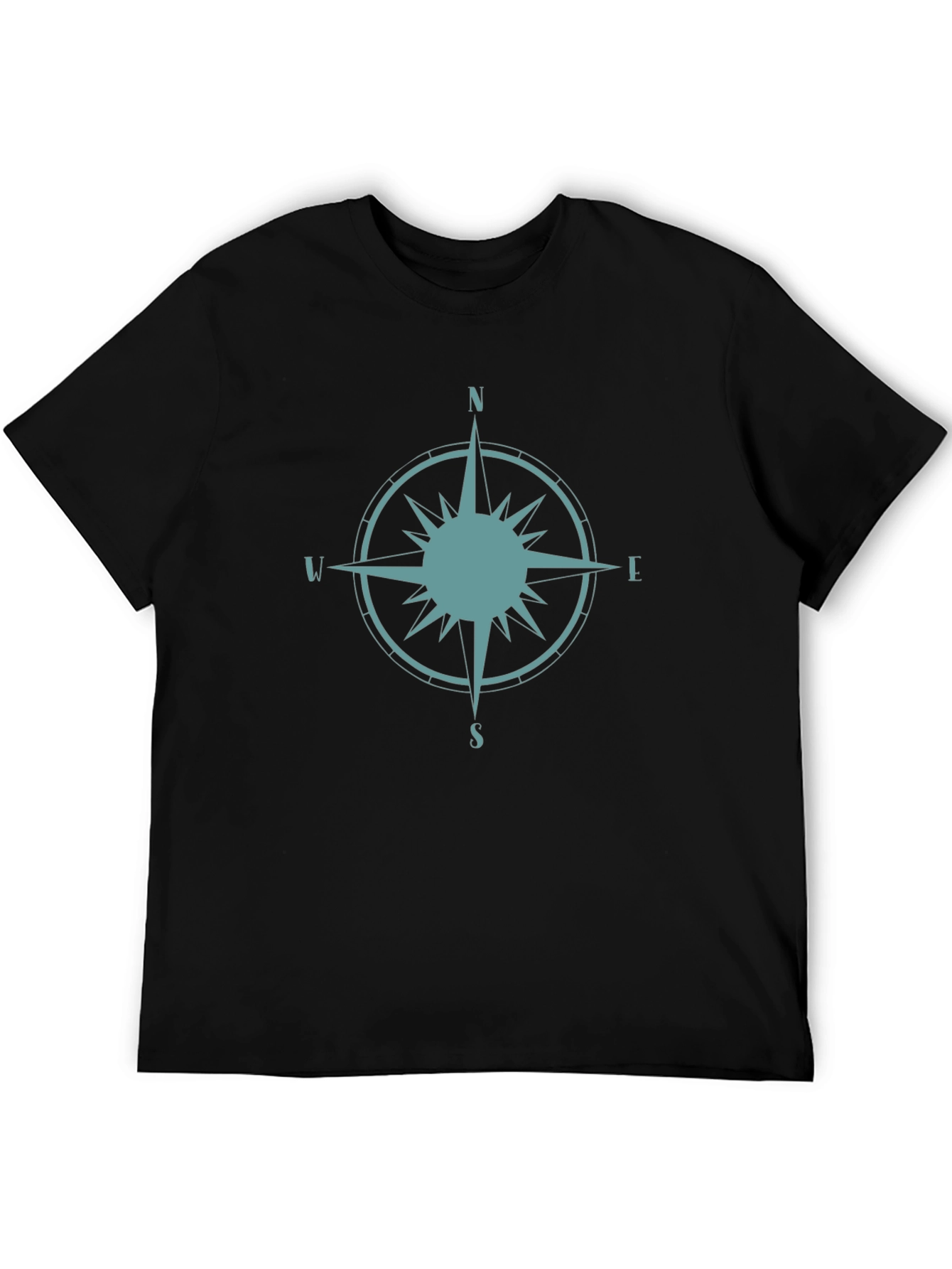 Compass Rose Graphic Tee - Stylish Black T-Shirt