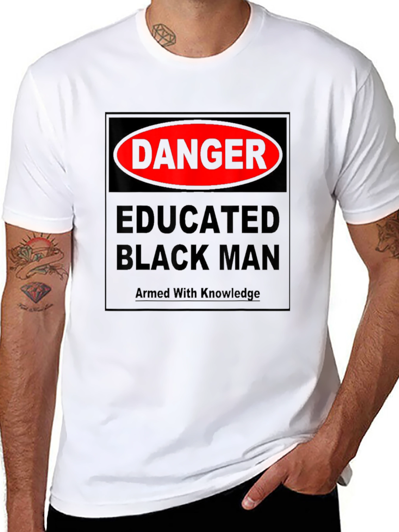 Danger Educated Black Man Armed With Knowledge T-Shirt