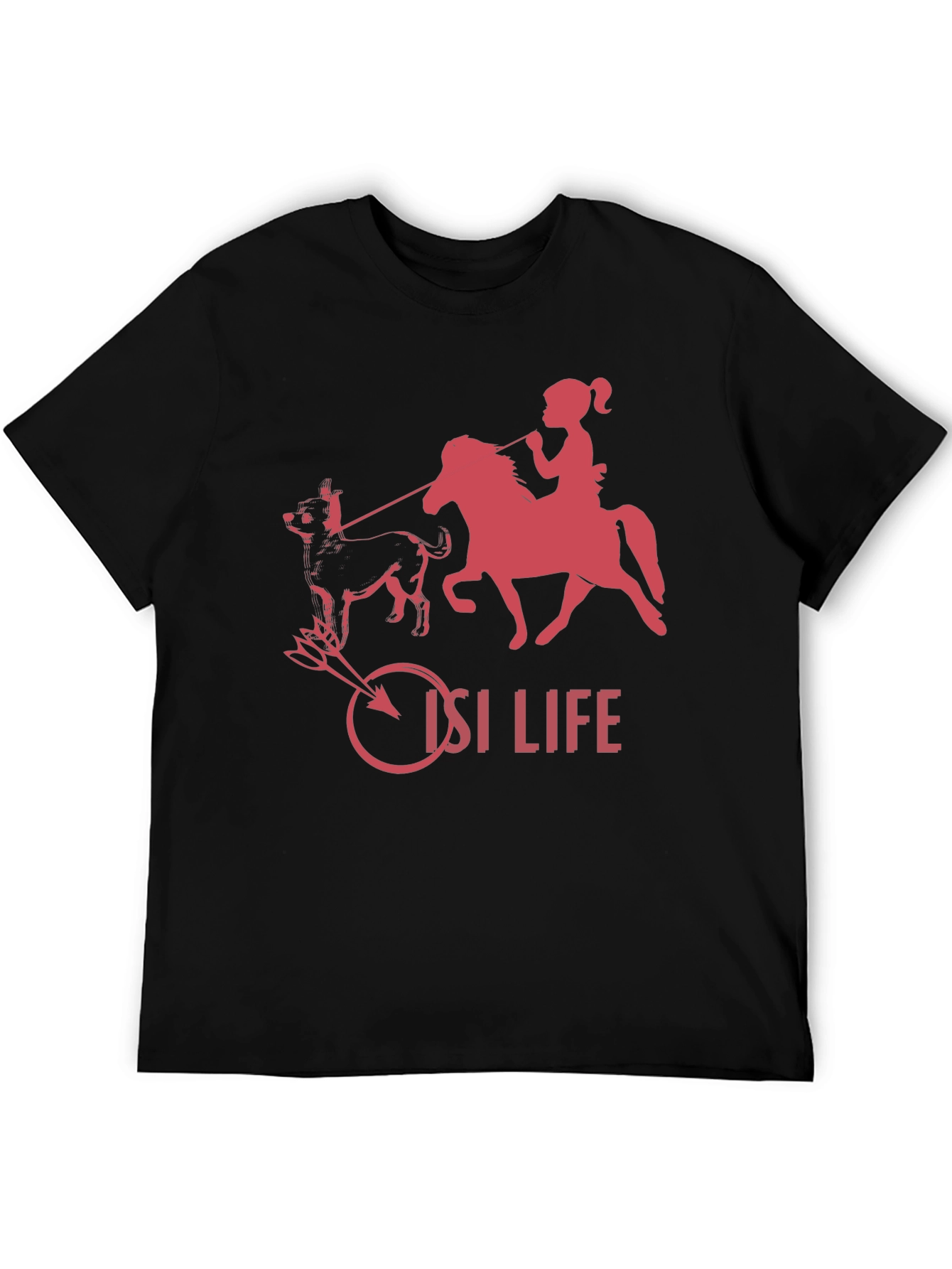 ISI Life Graphic Tee - Black Cotton Blend T-Shirt