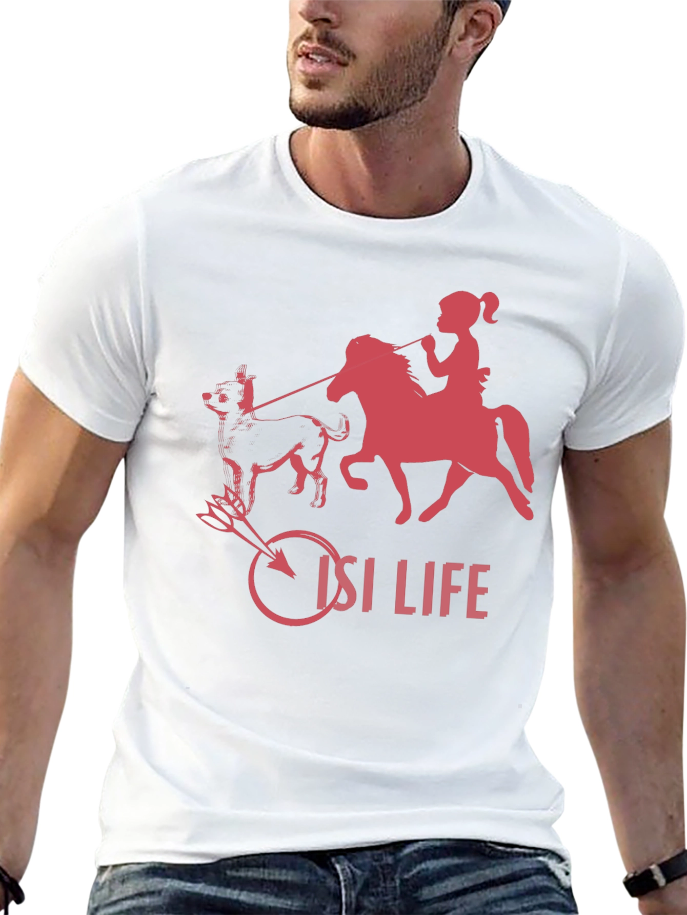 ISI Life Graphic Tee - Black Cotton Blend T-Shirt