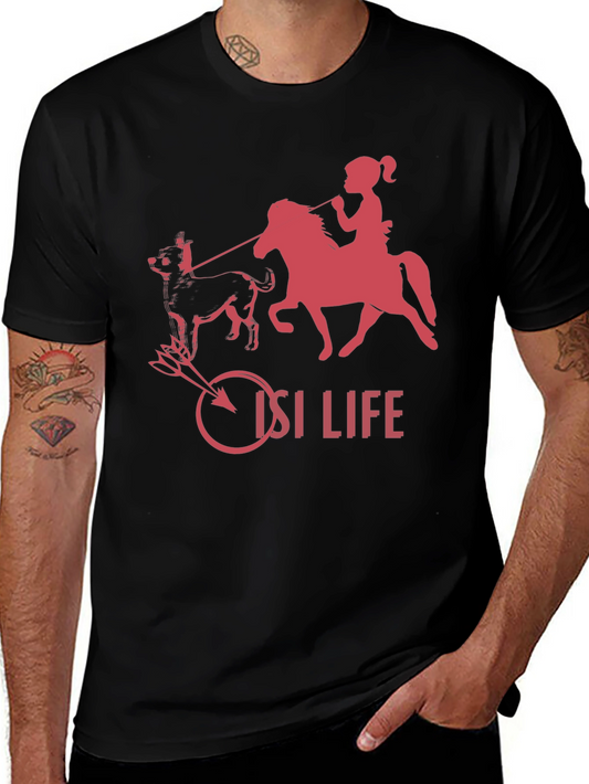 ISI Life Graphic Tee - Black Cotton Blend T-Shirt