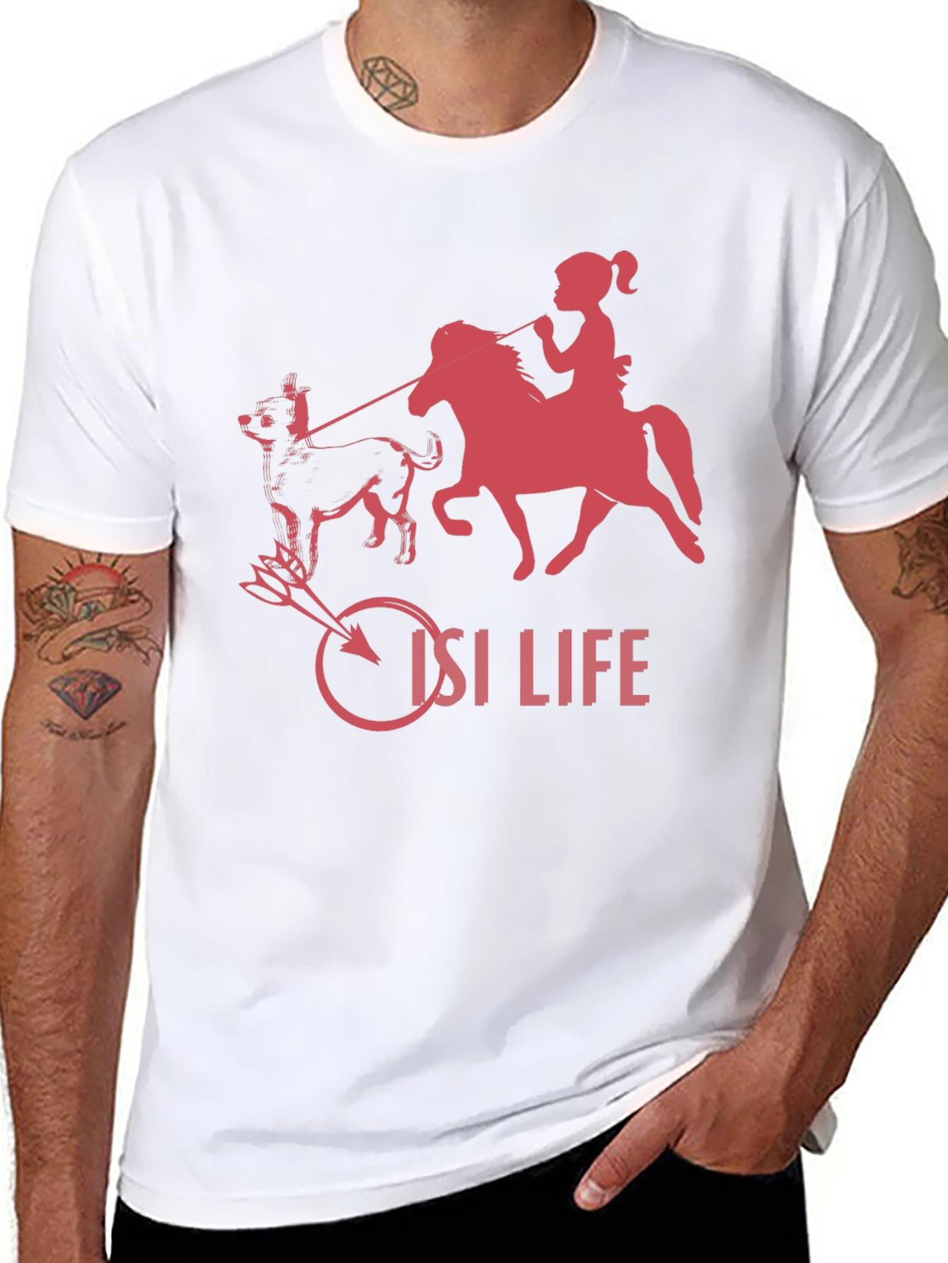 ISI Life Graphic Tee - Black Cotton Blend T-Shirt