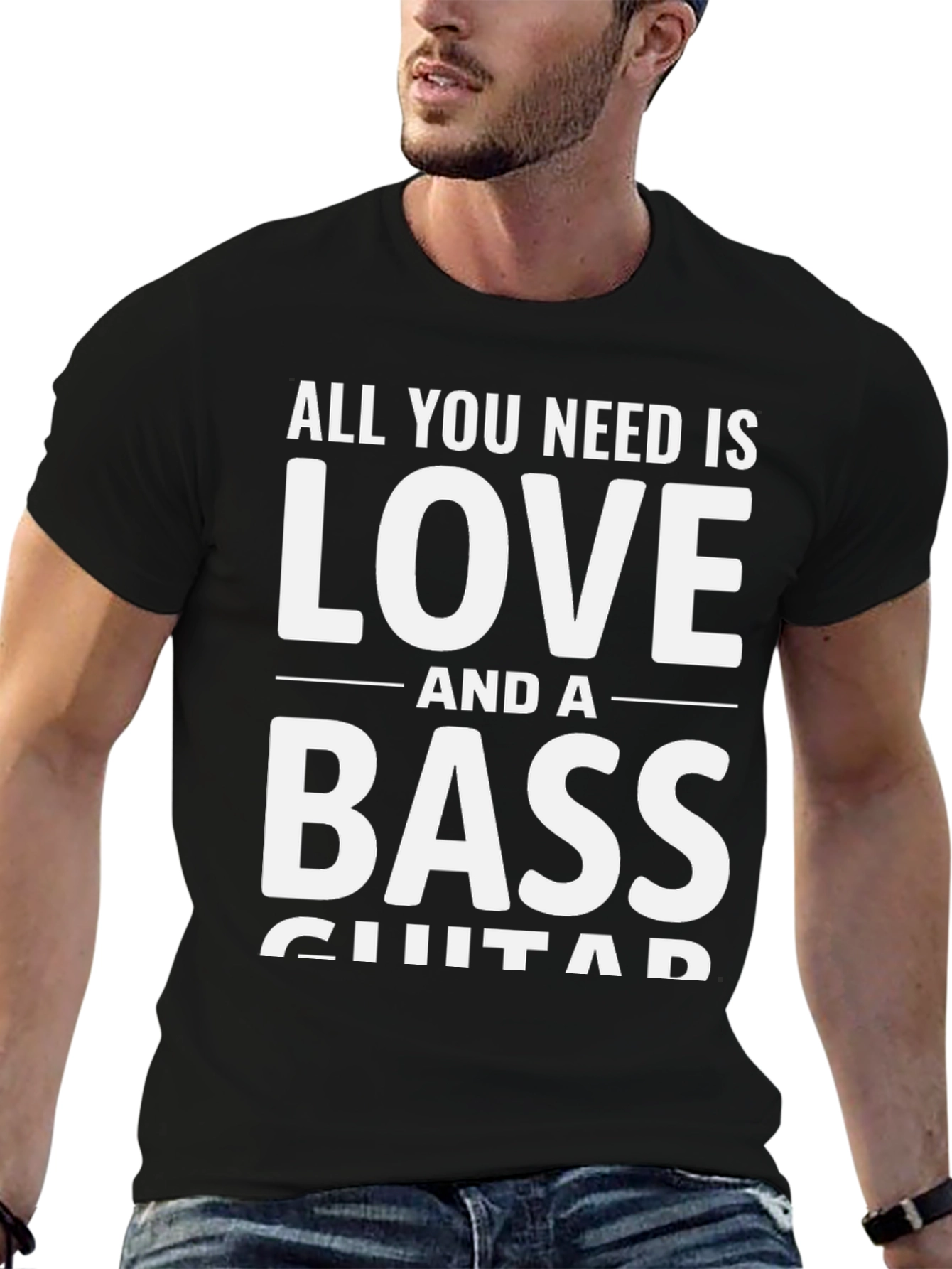Bass Guitar Love Graphic Tee