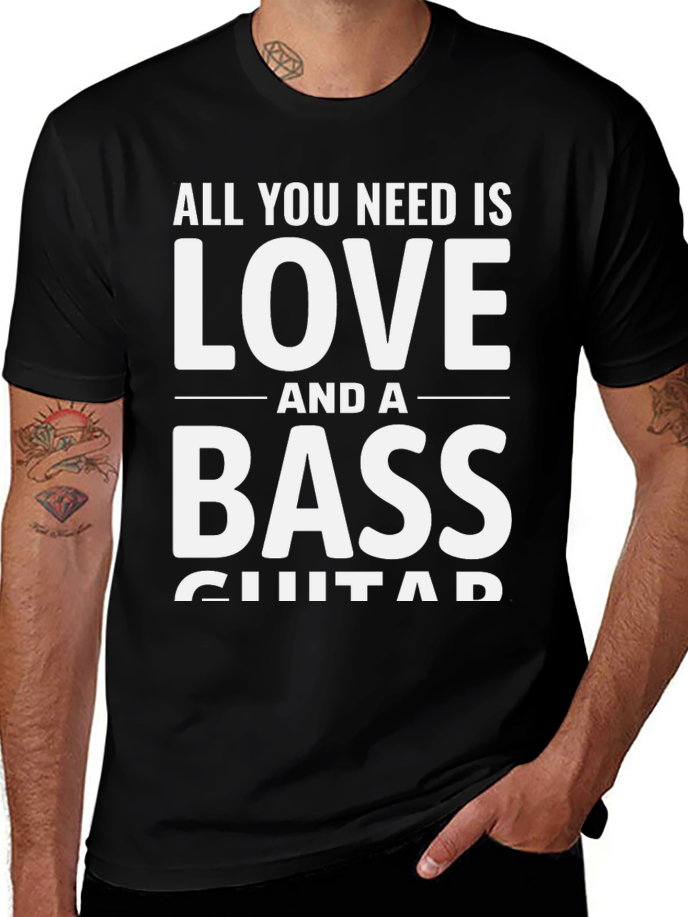 Bass Guitar Love Graphic Tee