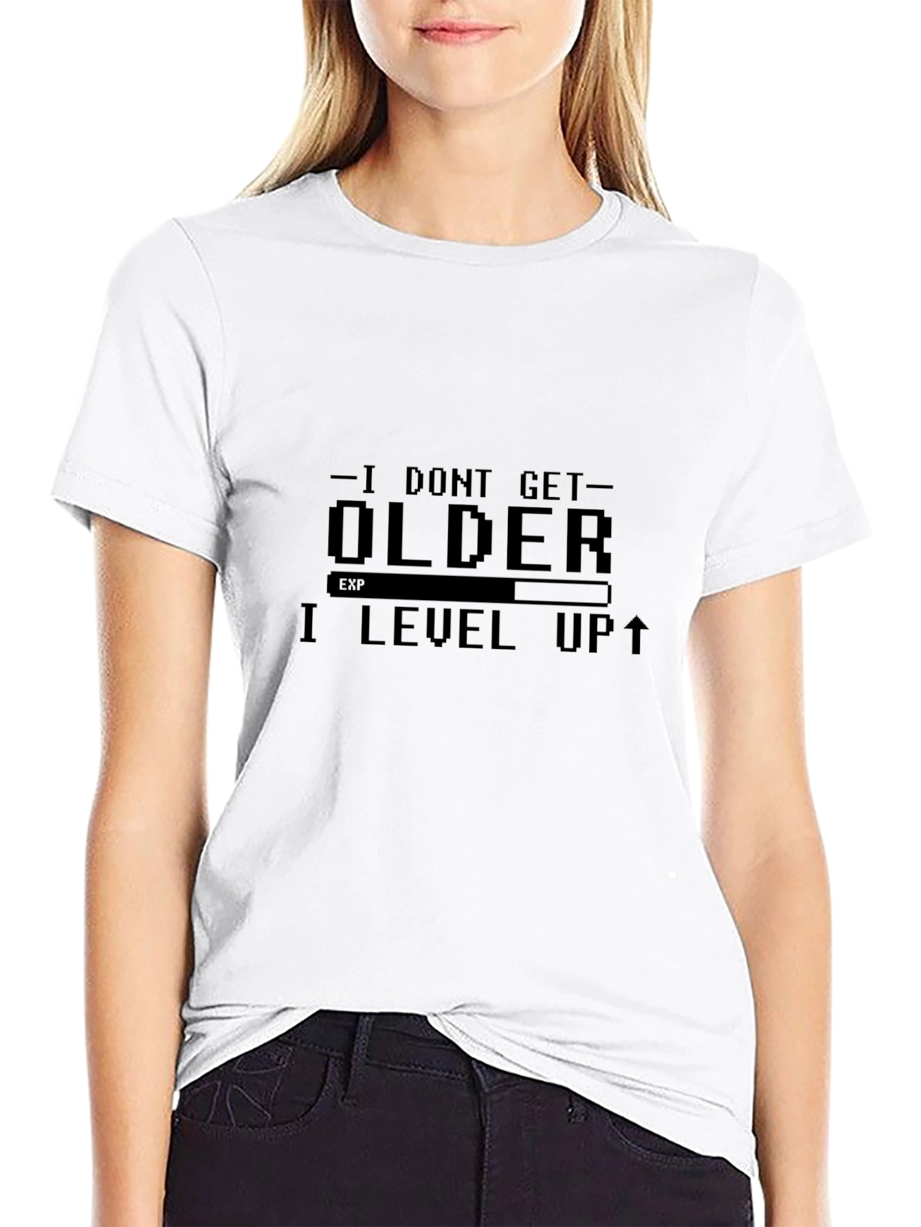 I Level Up T-Shirt - Gamer Style Black Tee
