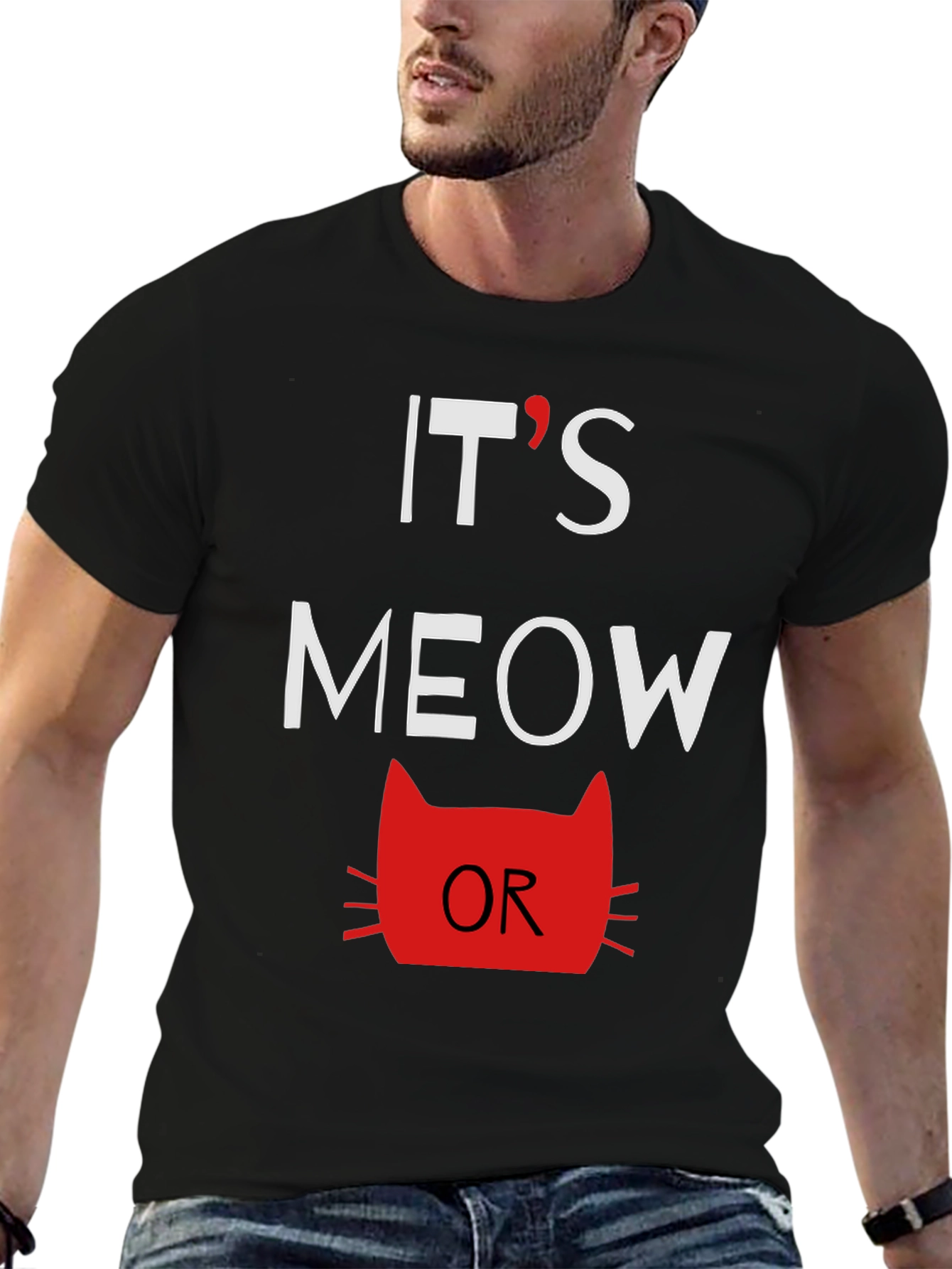 Its Meow Or Never Mens Graphic Tee