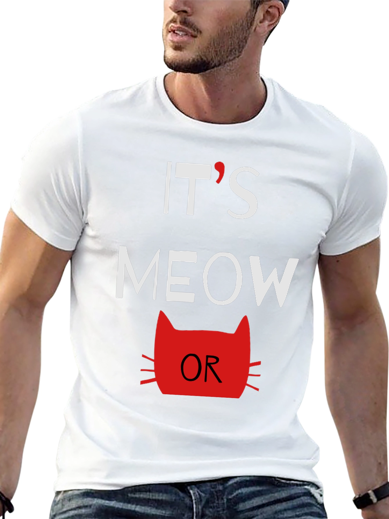 Its Meow Or Never Mens Graphic Tee