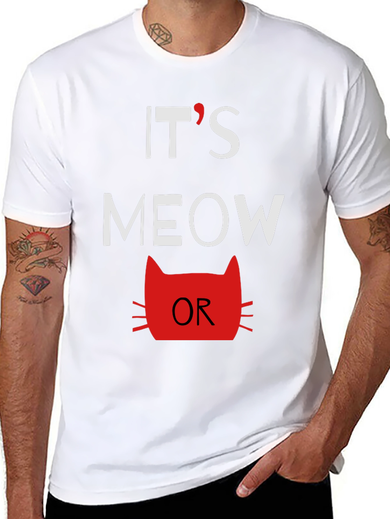 Its Meow Or Never Mens Graphic Tee