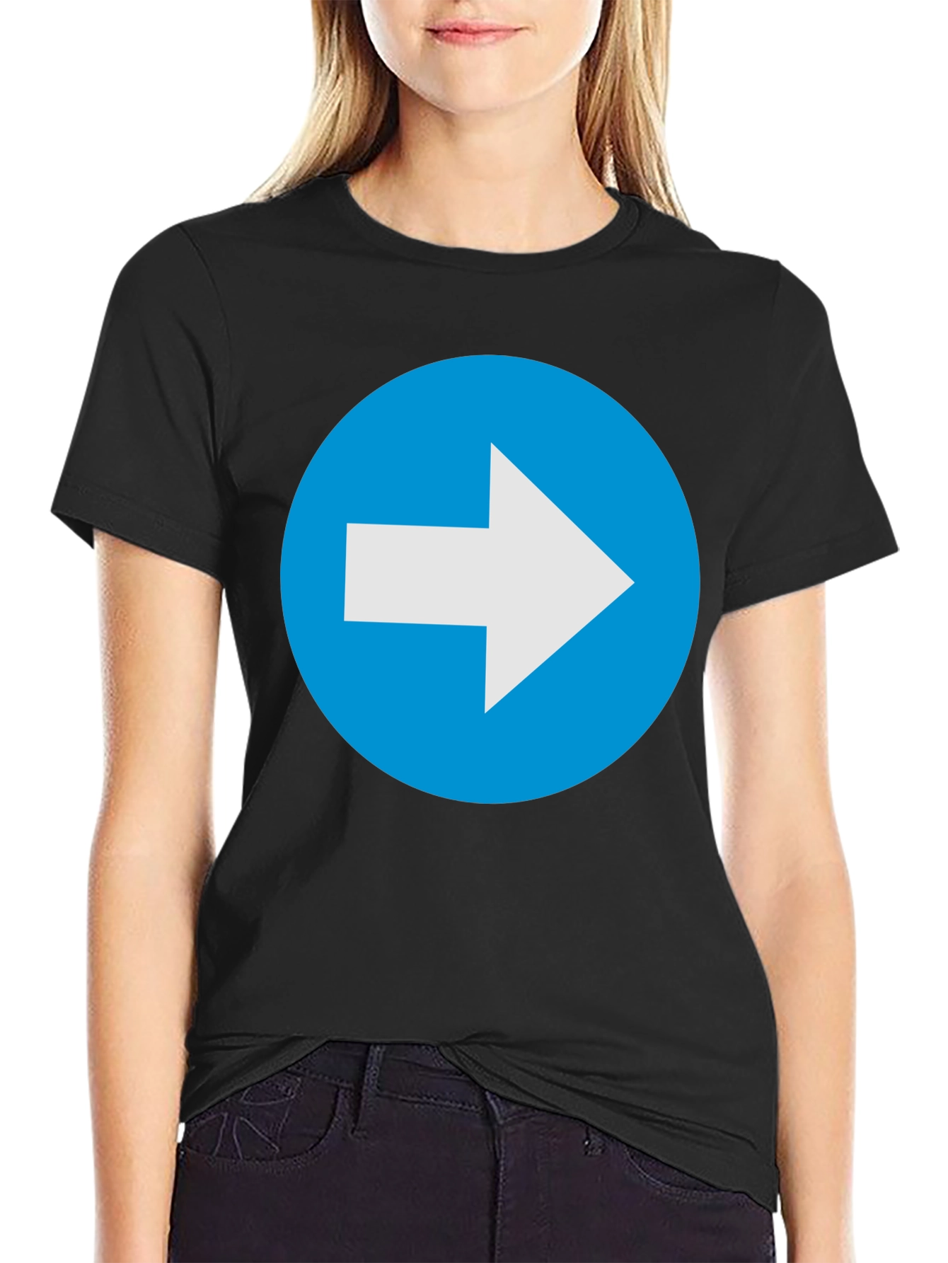 Right Arrow T-Shirt - Blue Directional Tee