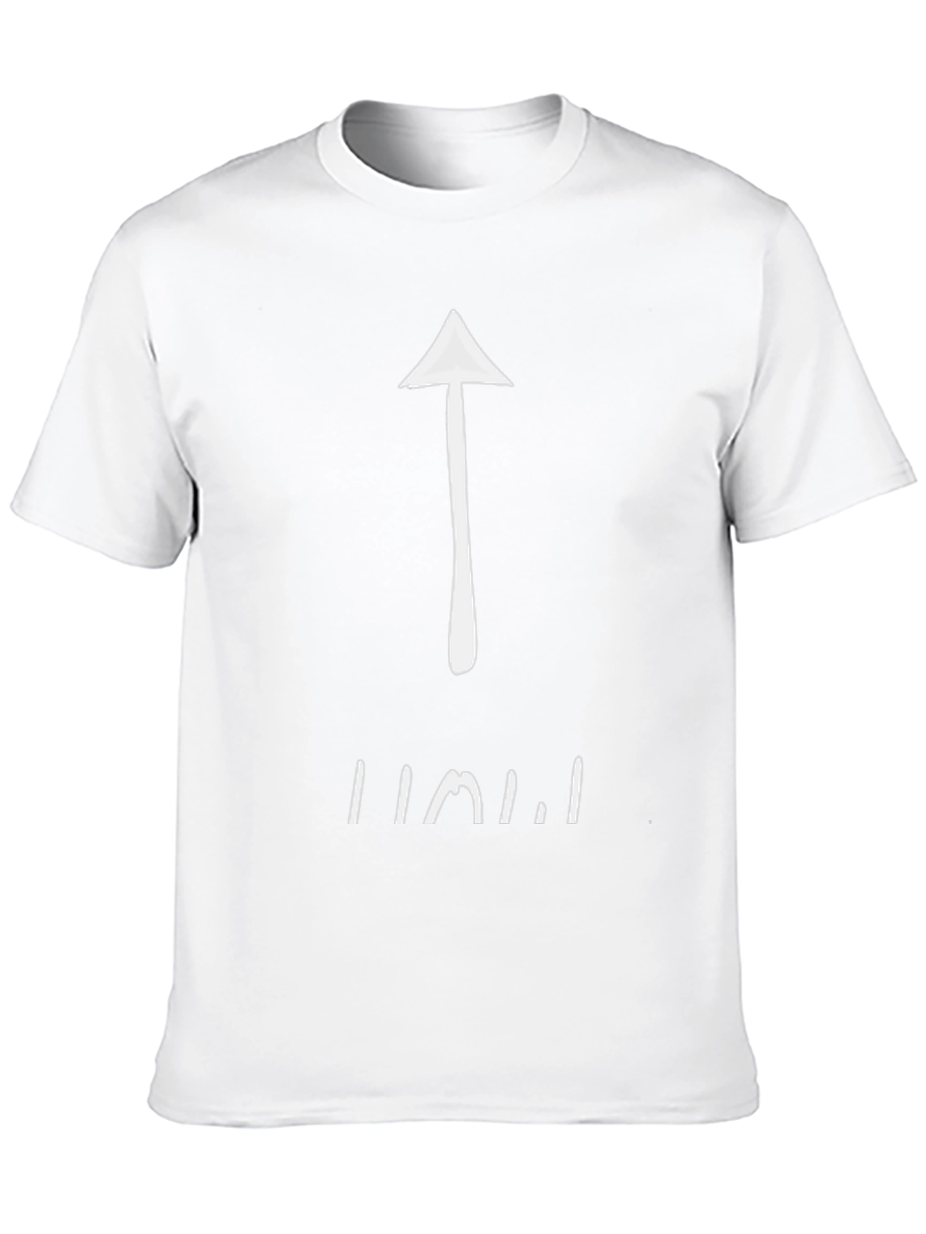 Upward Arrow Graphic Tee - Black Cotton