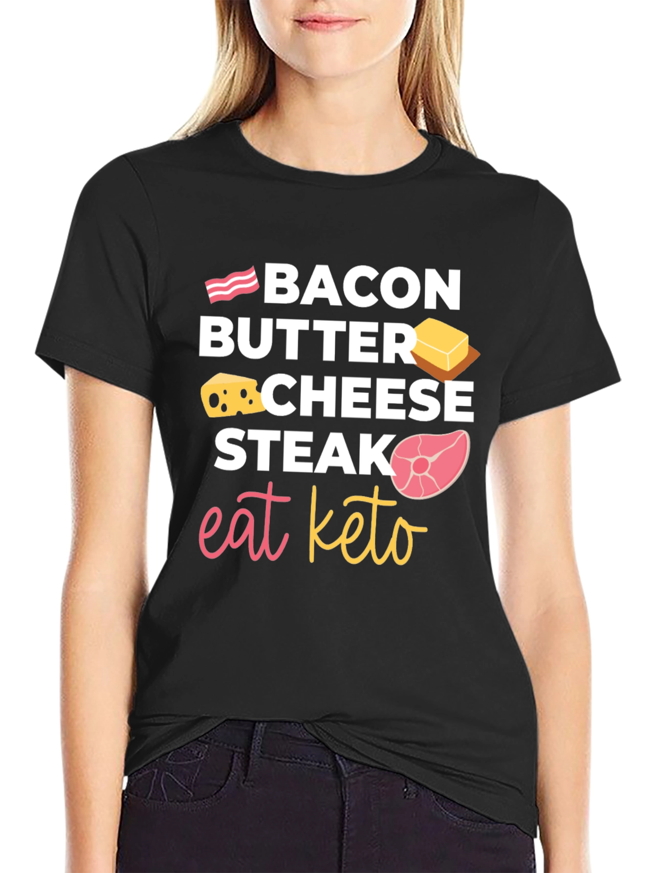 Eat Keto T-Shirt: Bacon Butter Cheese Steak