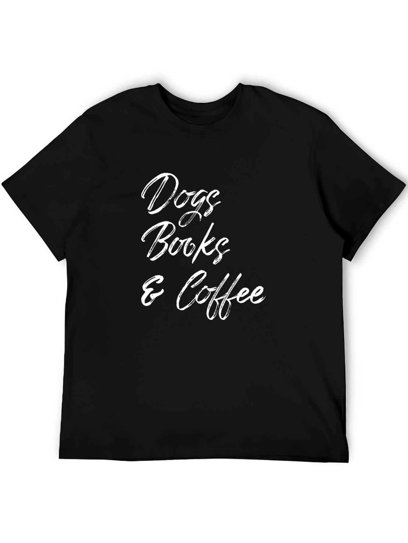 Dogs Books & Coffee Graphic T-Shirt