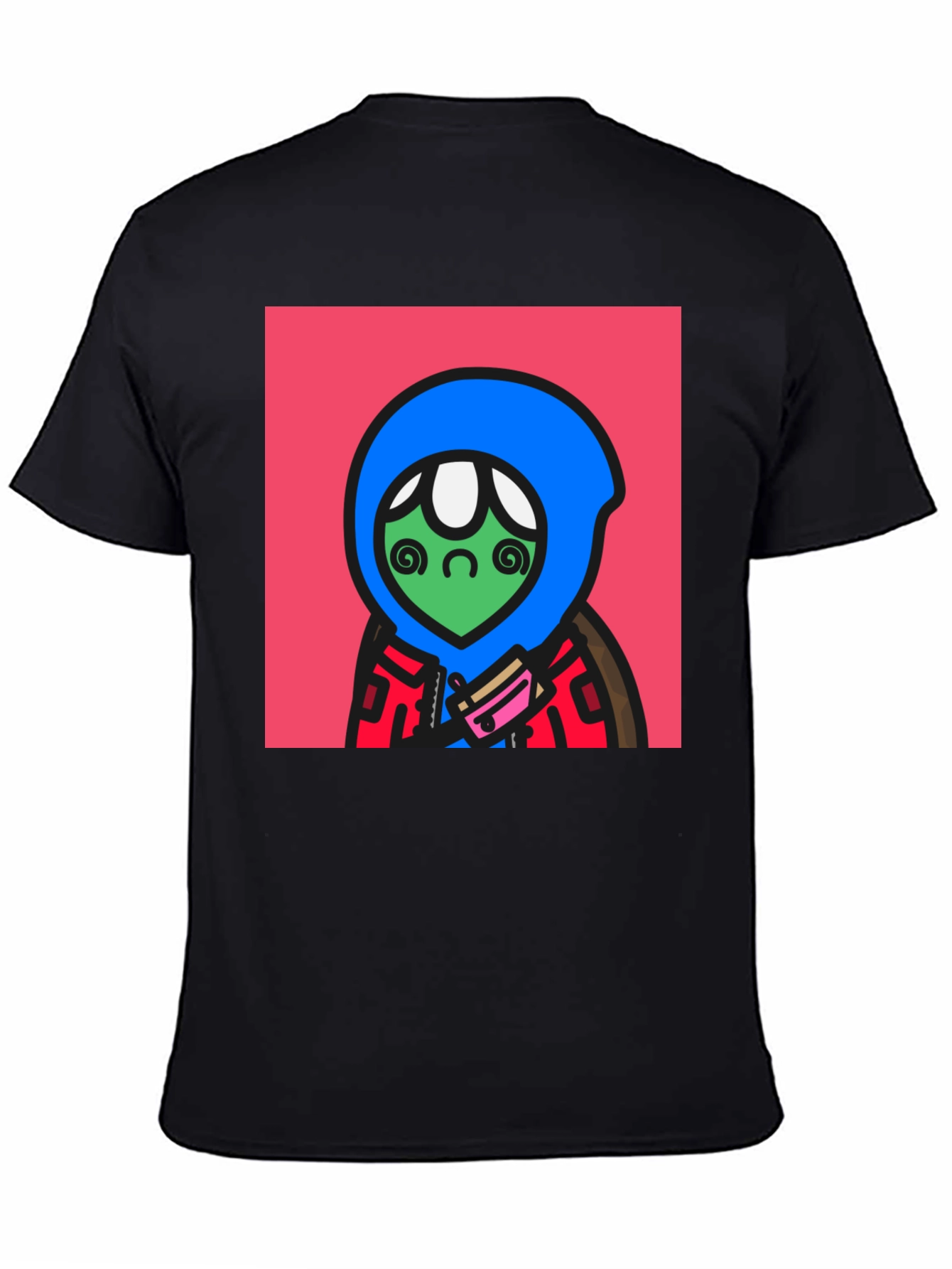 Funky Alien Graphic Tee - Black