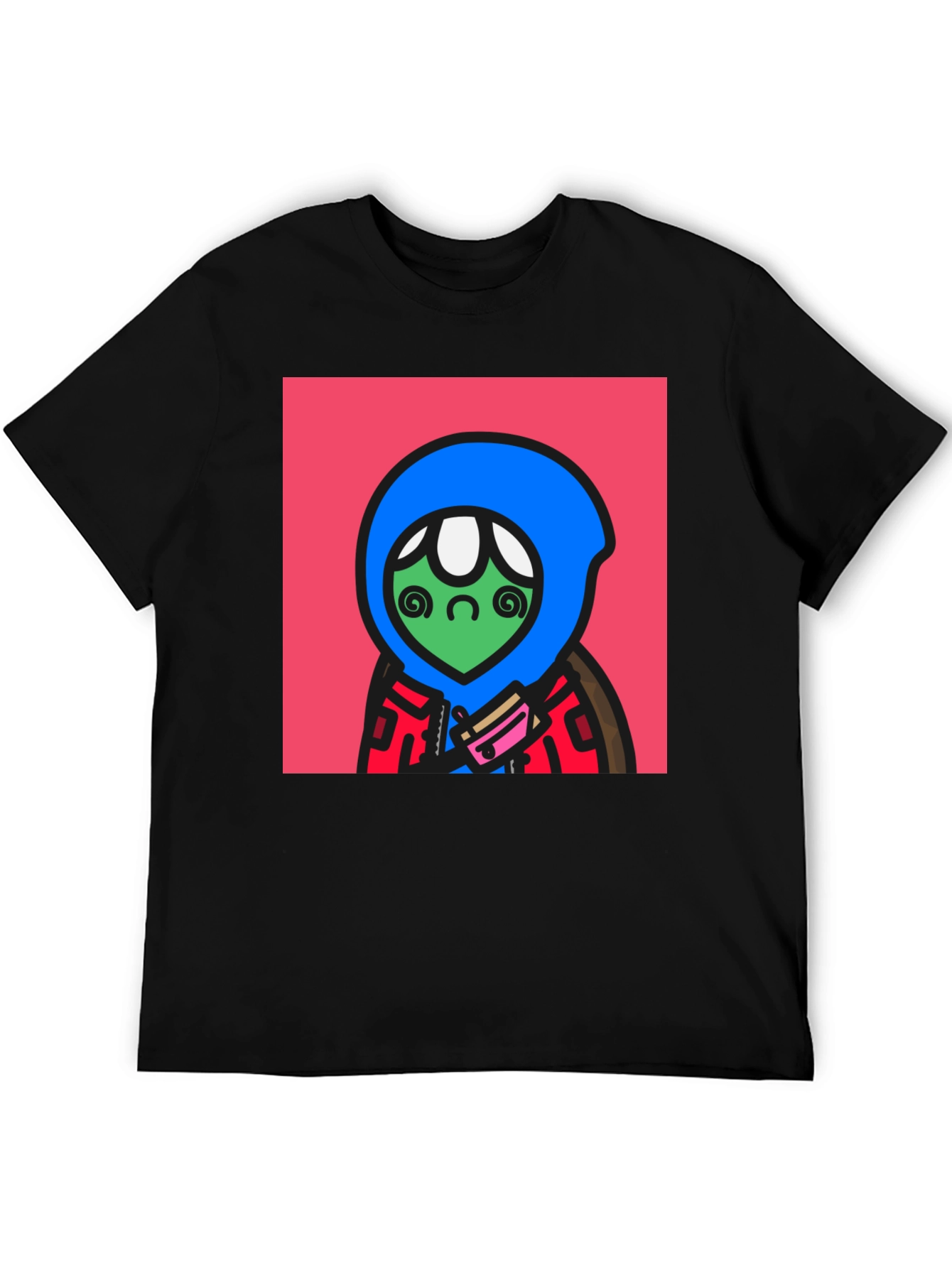 Funky Alien Graphic Tee - Black