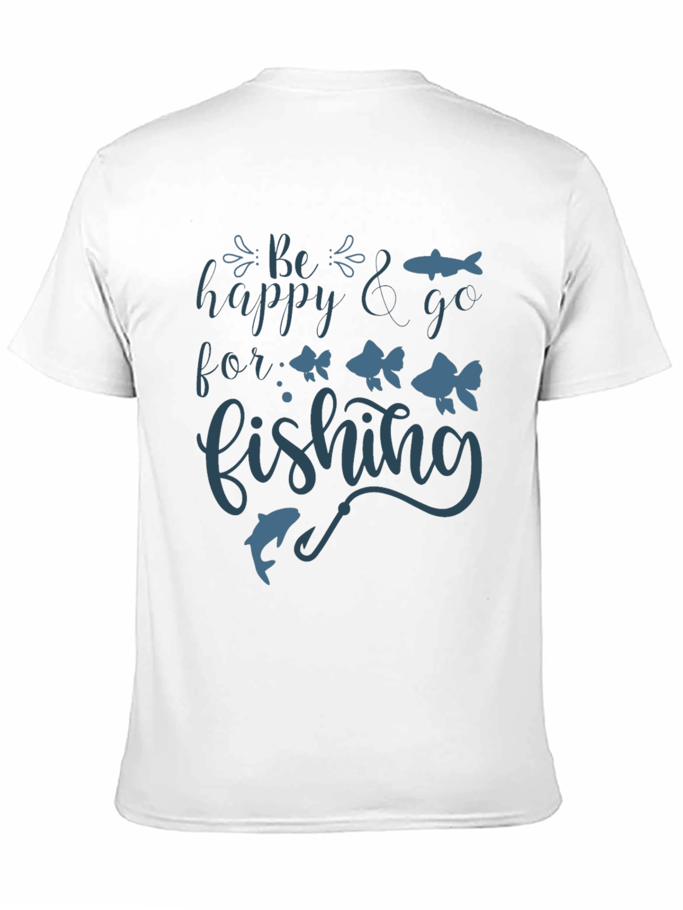 Be Happy Go Fishing Graphic Tee