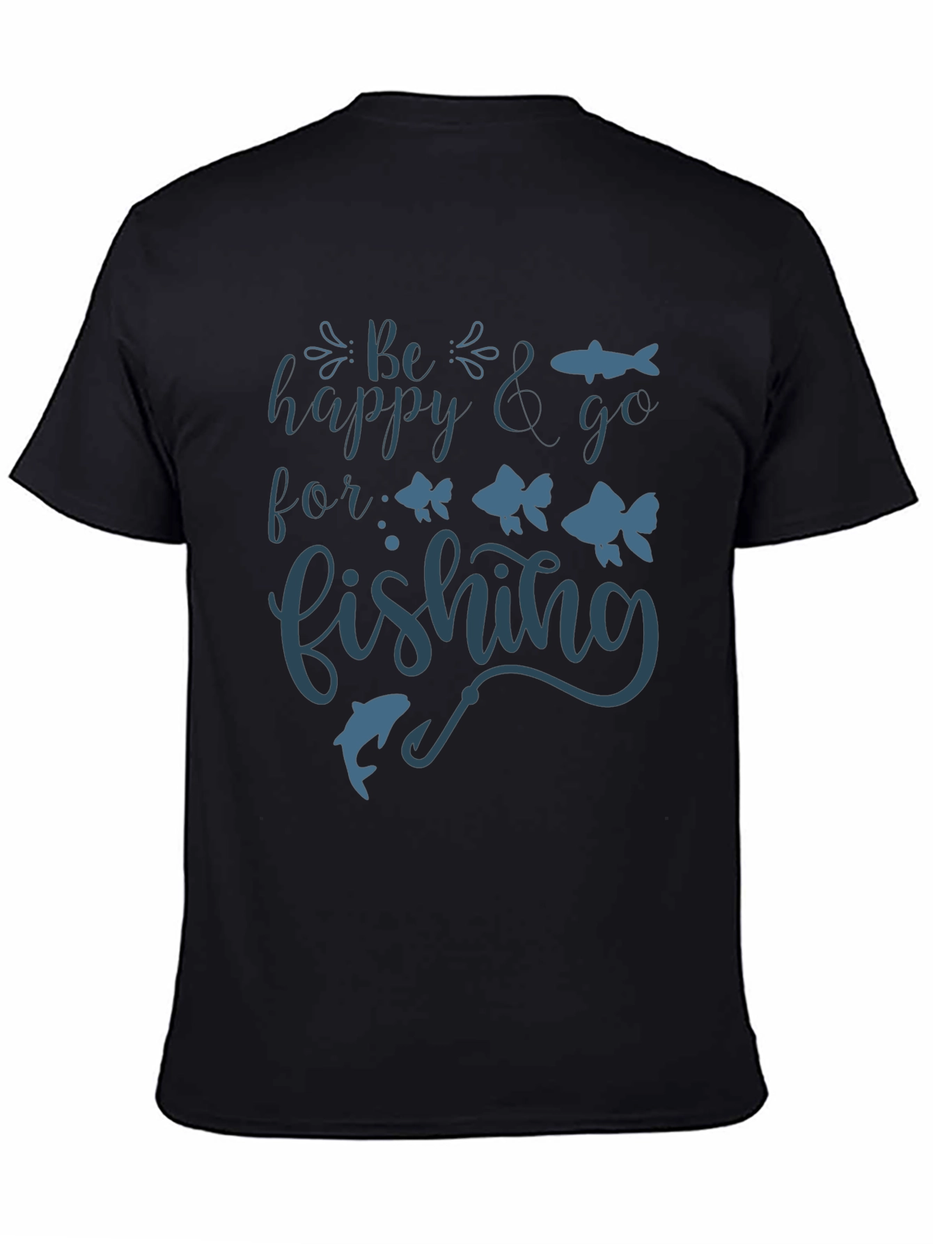 Be Happy Go Fishing Graphic Tee