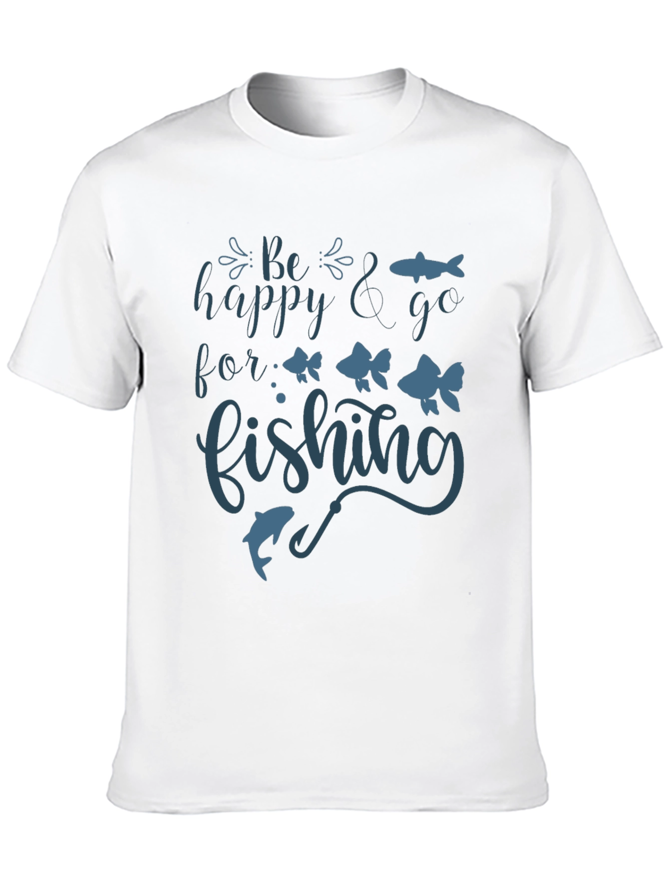 Be Happy Go Fishing Graphic Tee