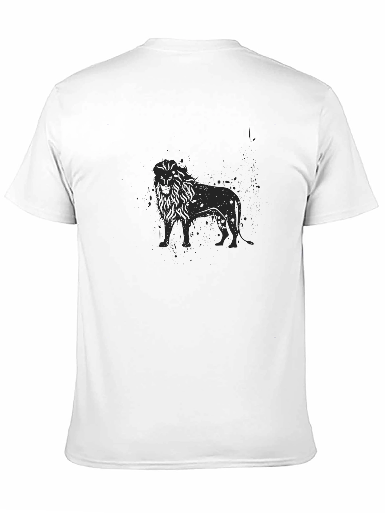 Lion Graphic Print Black T-Shirt