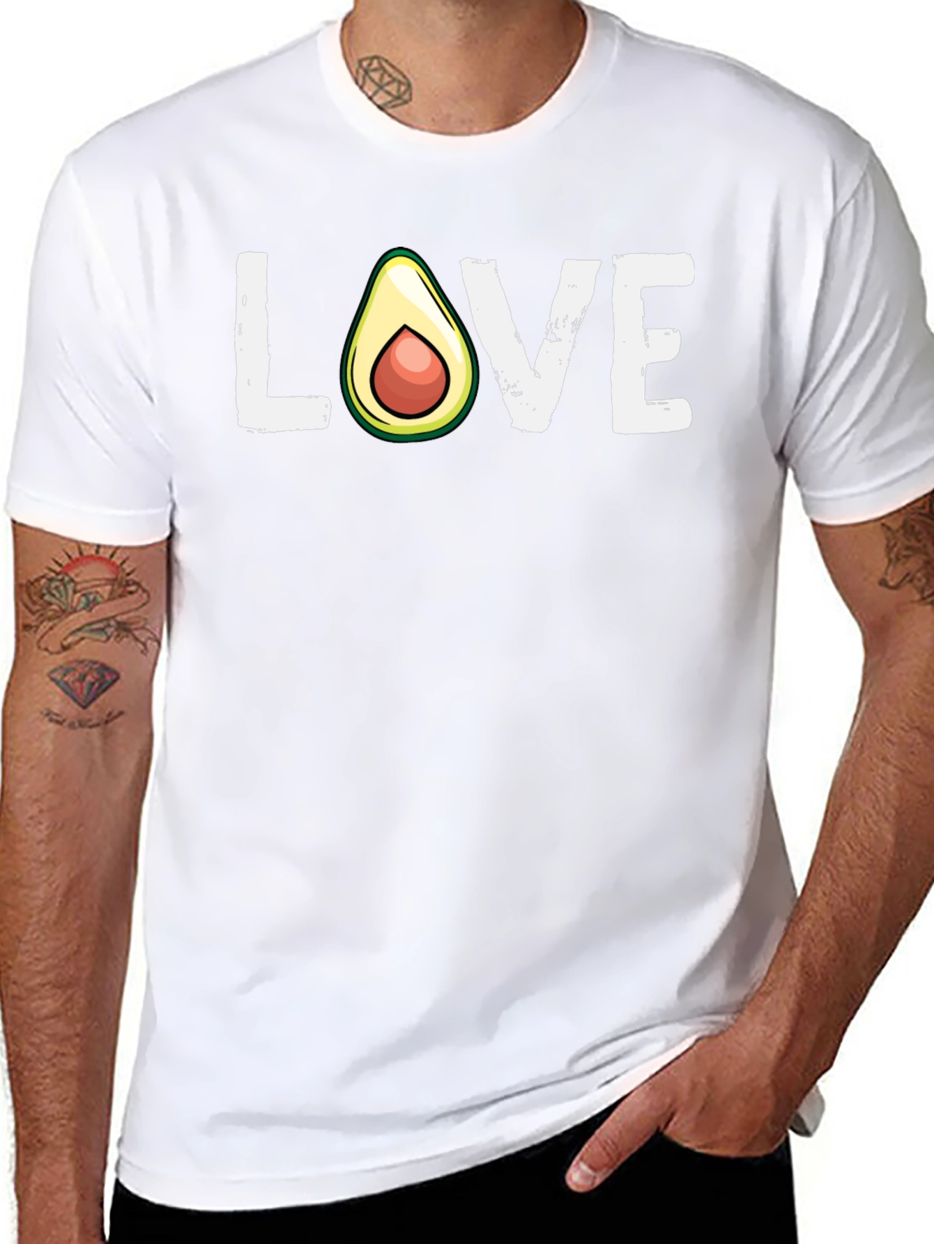 Avocado Love Graphic Tee - Trendy Unisex T-Shirt