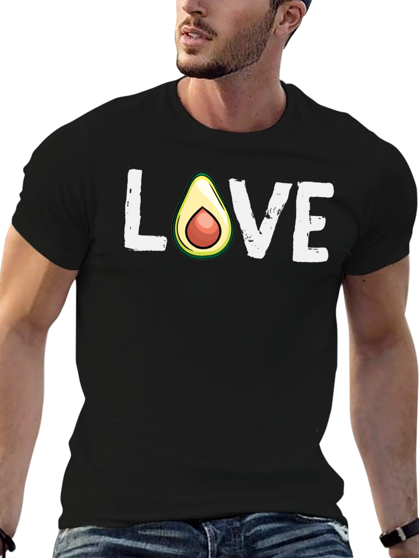 Avocado Love Graphic Tee - Trendy Unisex T-Shirt