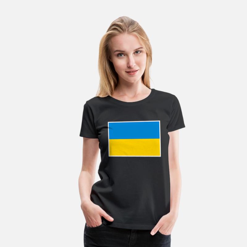 Ukraine Flag With Ukrainian National Colors