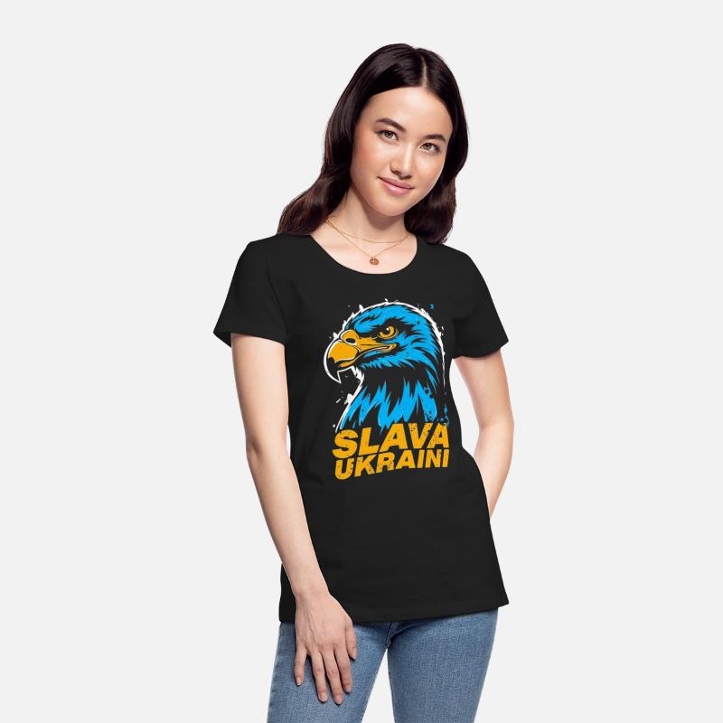 Ukrainian eagle Ukraine: Slava Ukraini