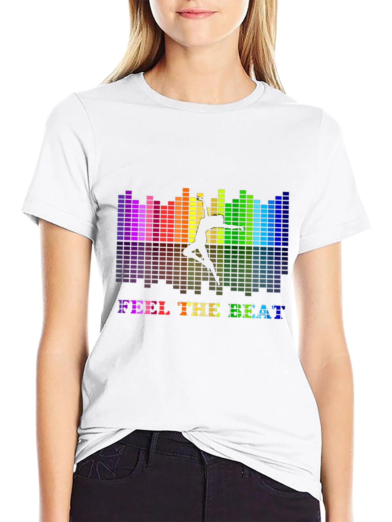 Feel The Beat Graphic T-Shirt - Black