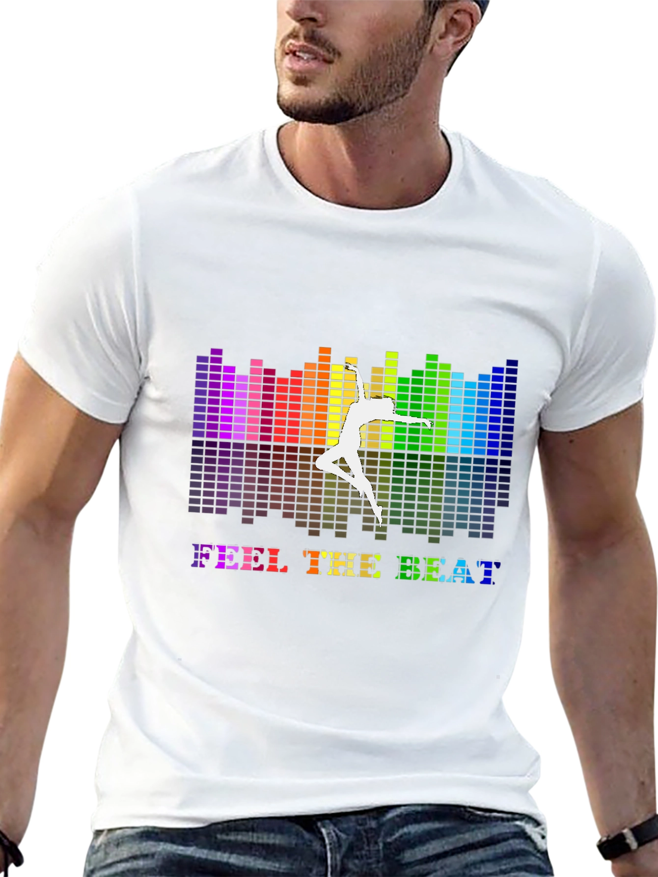 Feel The Beat Graphic T-Shirt - Black