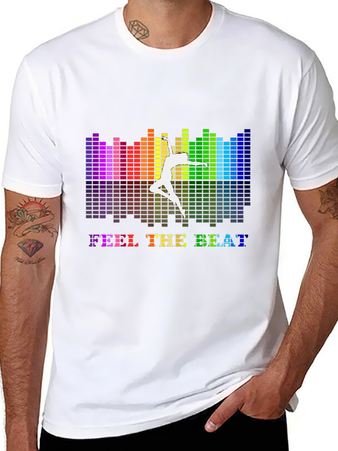 Feel The Beat Graphic T-Shirt - Black