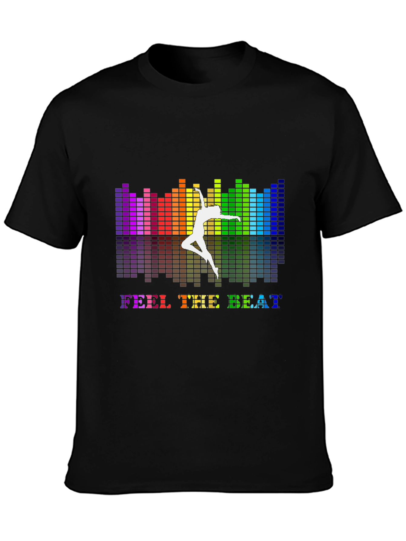 Feel The Beat Graphic T-Shirt - Black