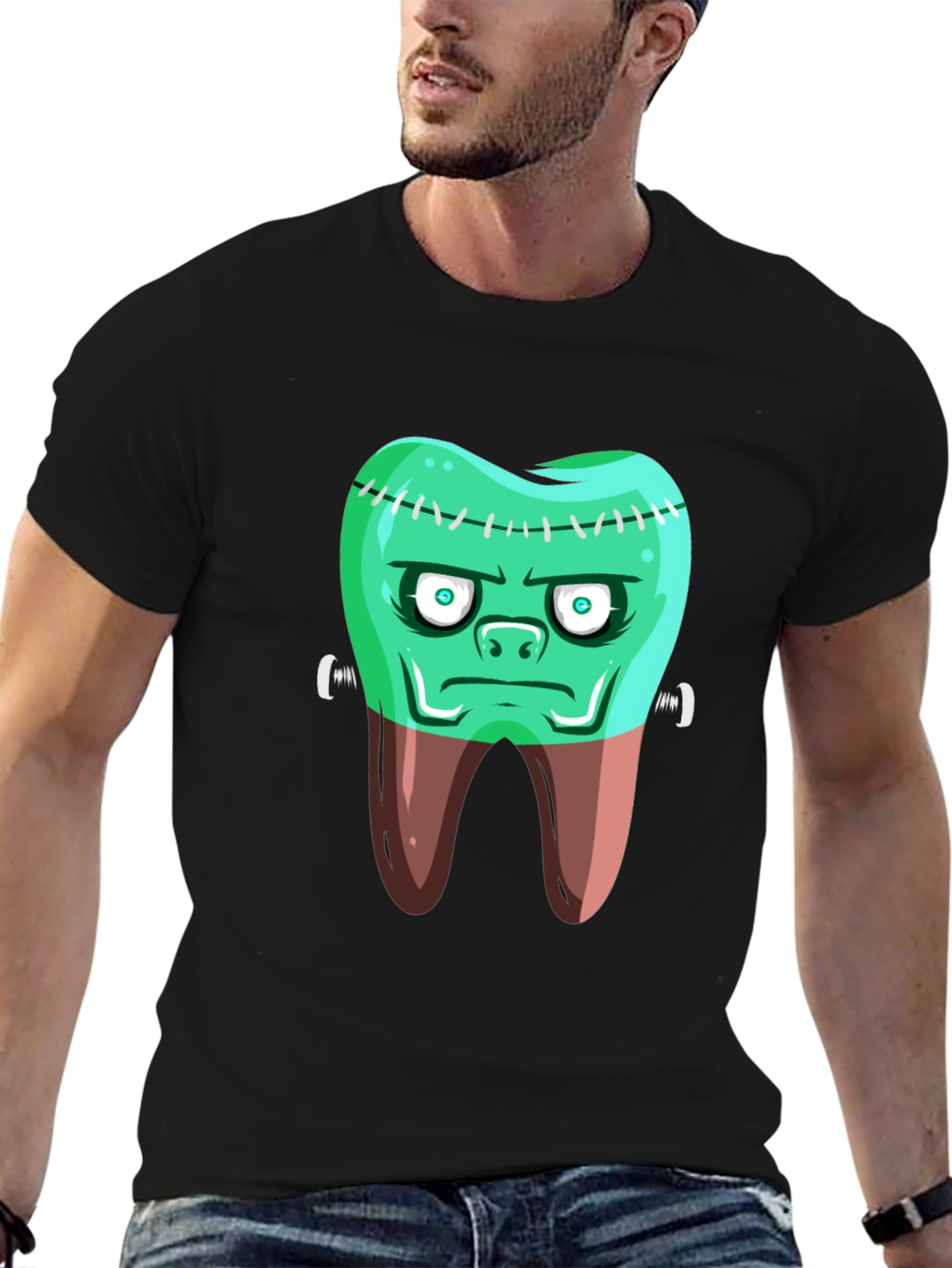 Frankenstein Tooth Graphic T-Shirt