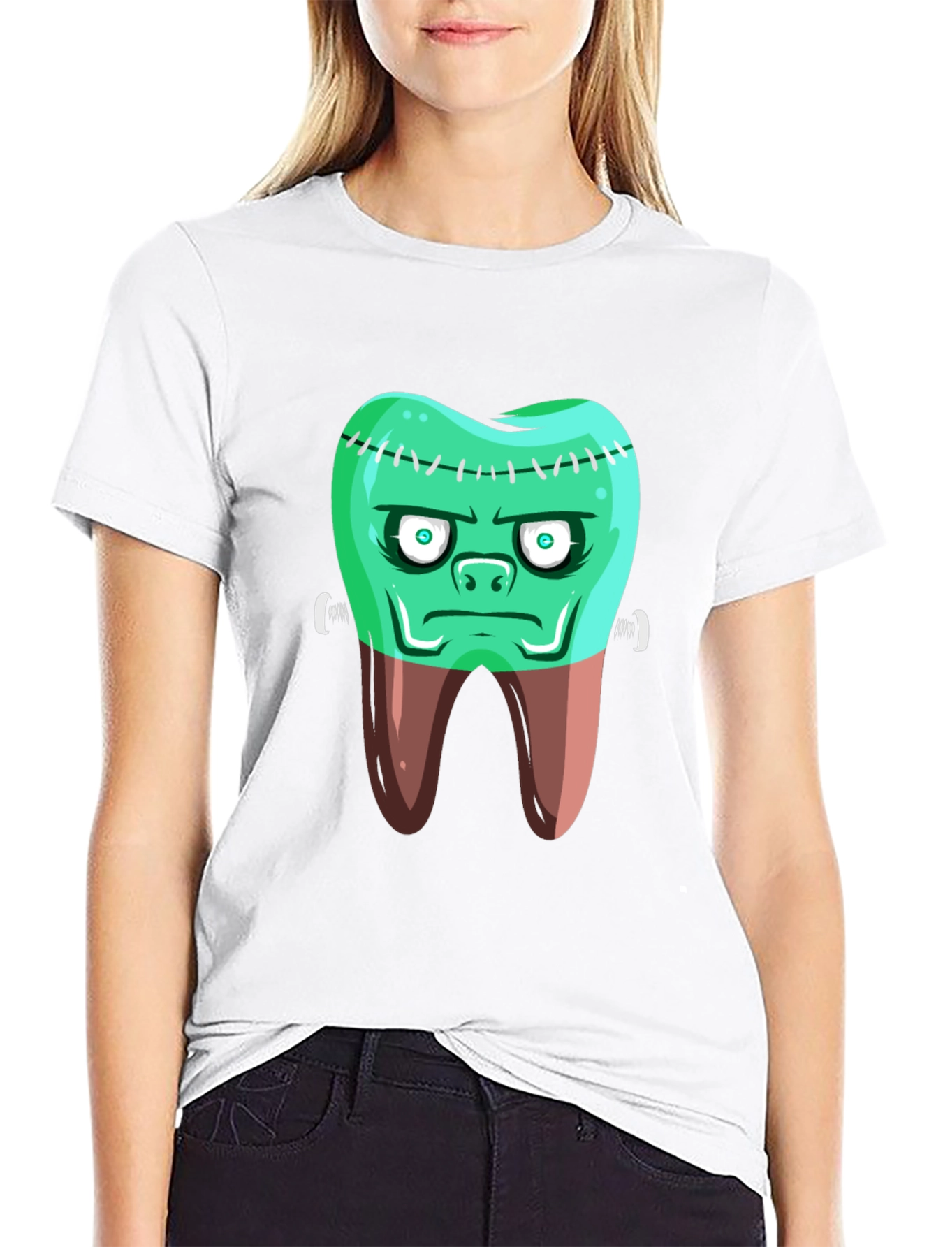 Frankenstein Tooth Graphic T-Shirt