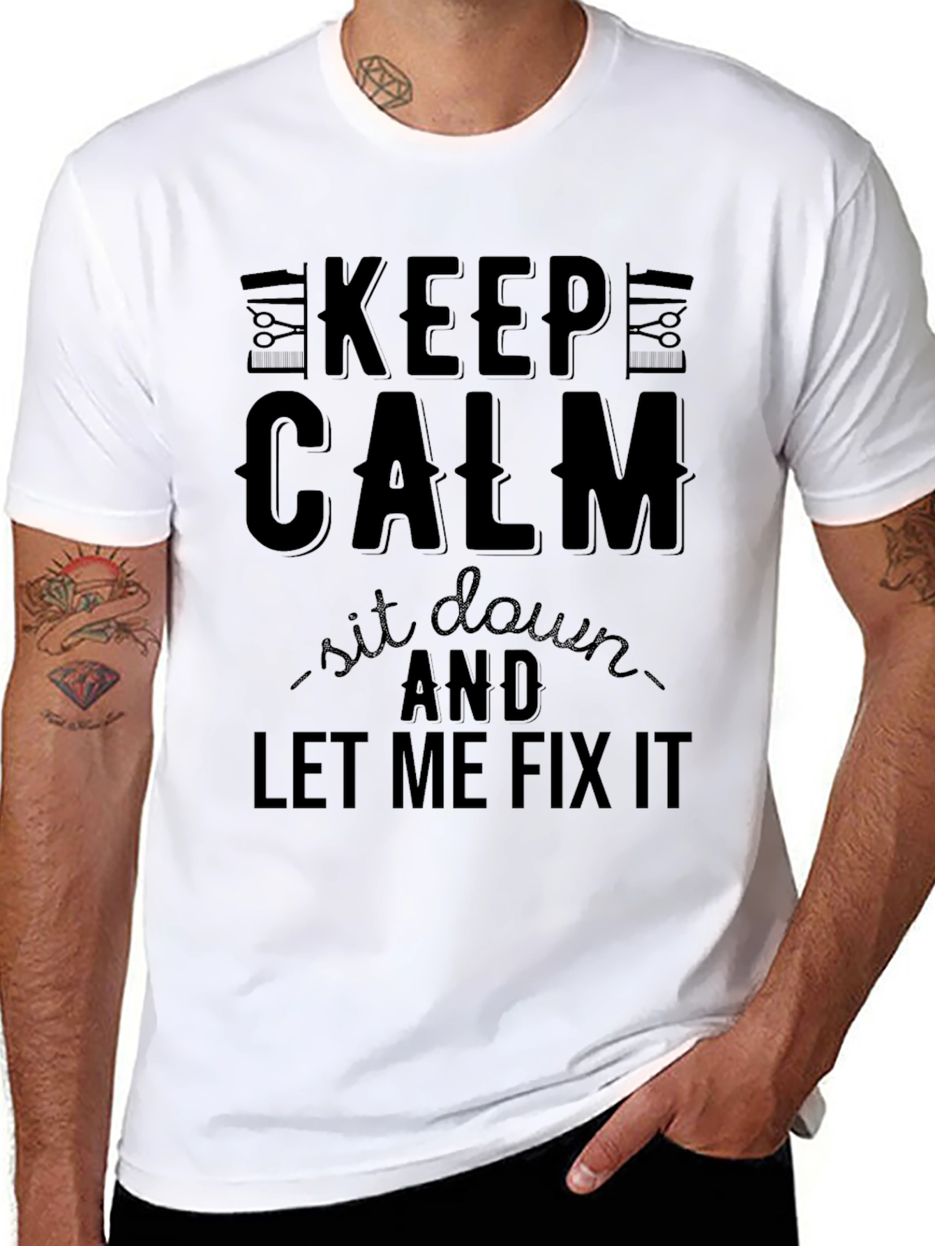 Keep Calm & Let Me Fix It Graphic T-Shirt