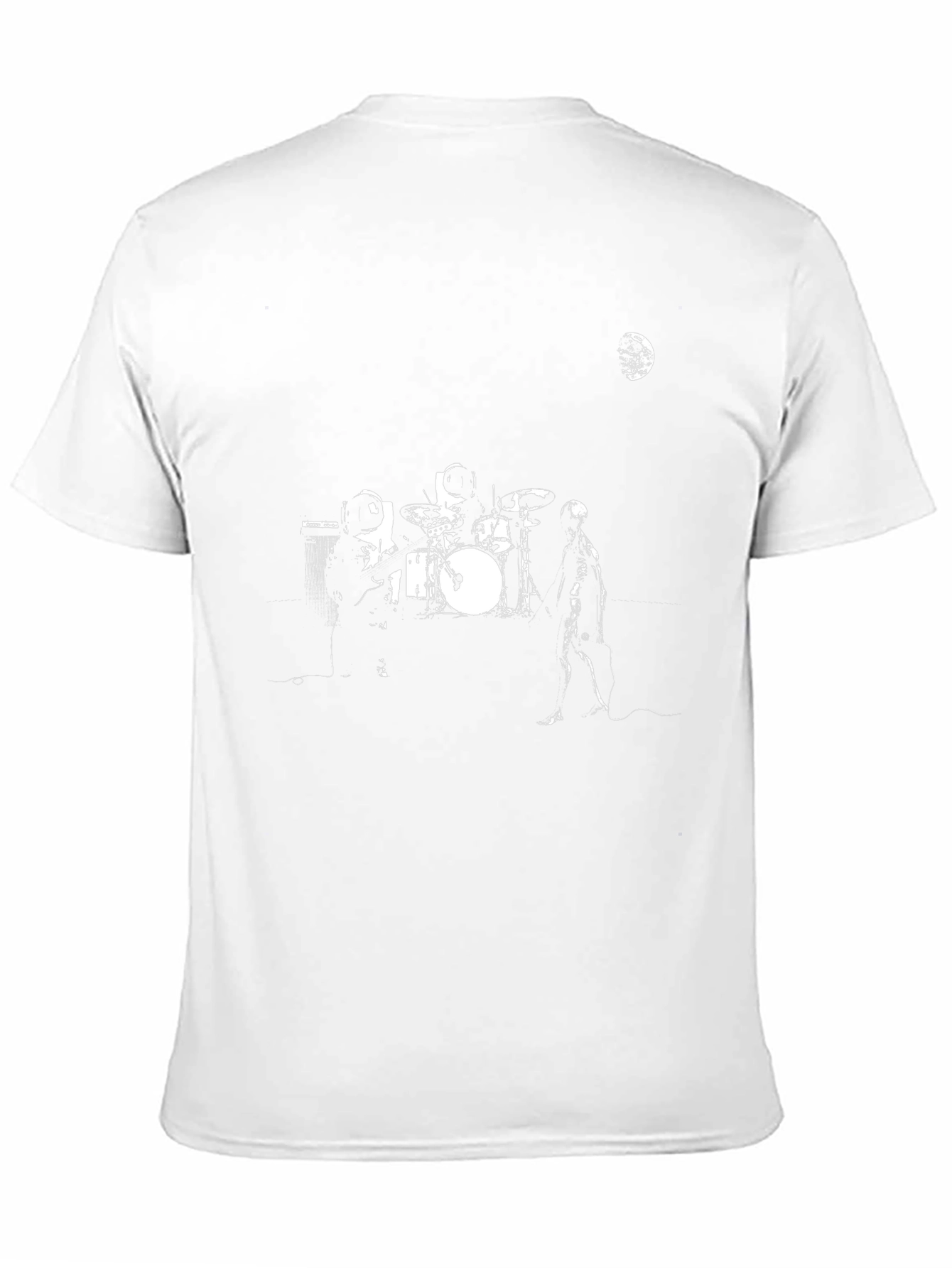 Astronaut Band T-Shirt - Black Graphic Tee