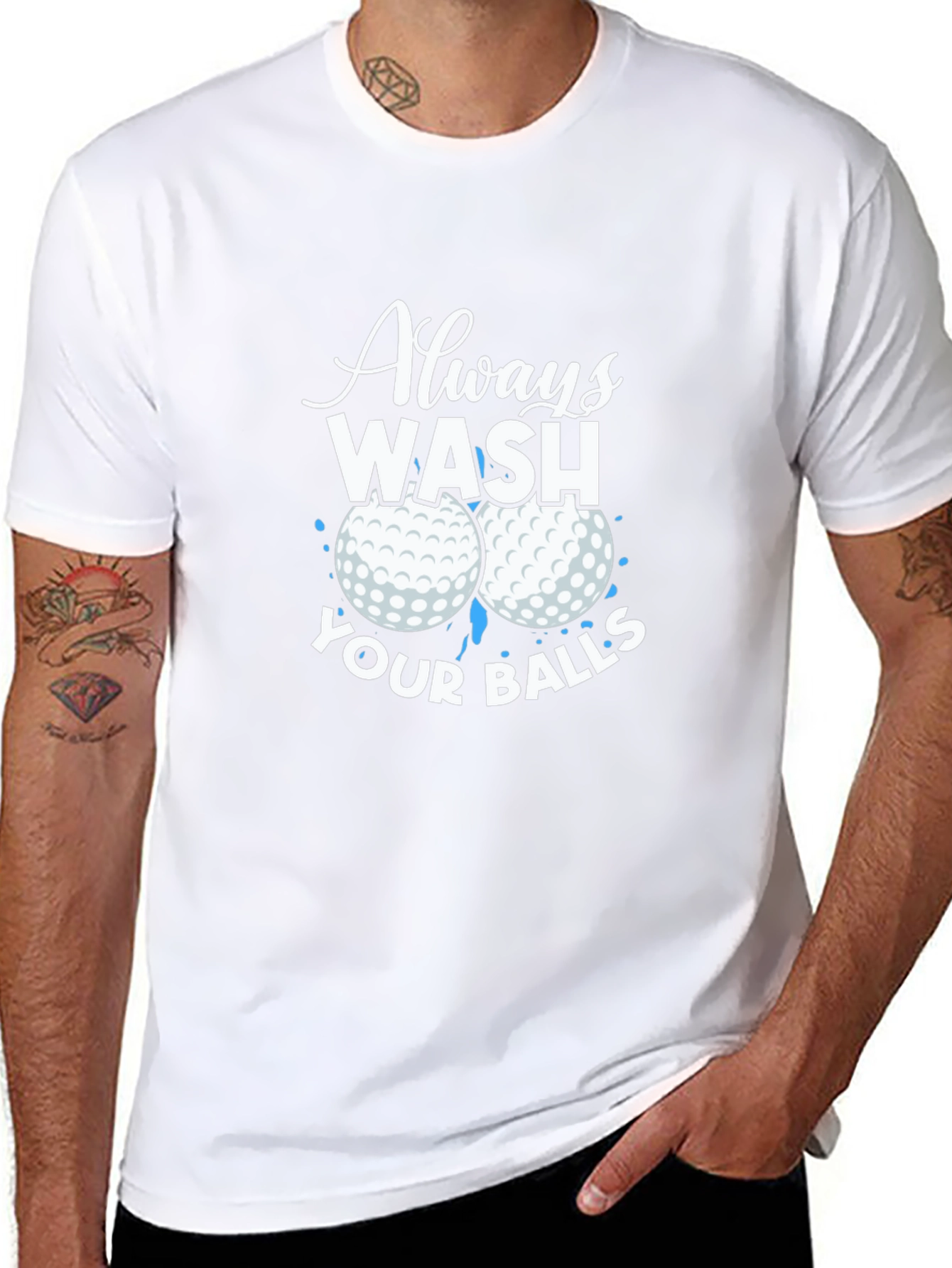 Always Wash Your Balls Graphic T-Shirt