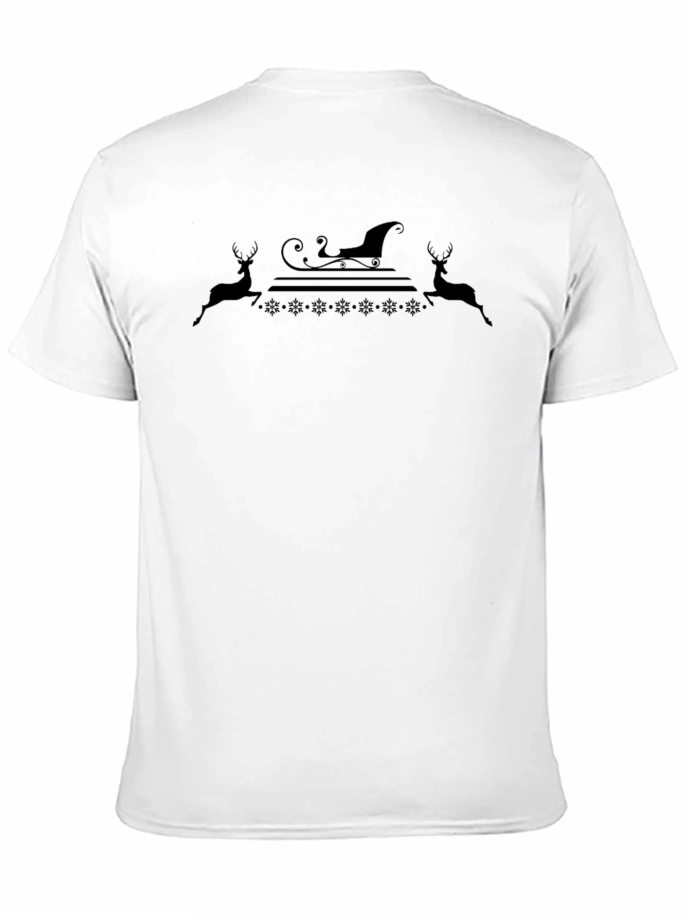 Festive Reindeer & Sleigh Graphic T-Shirt