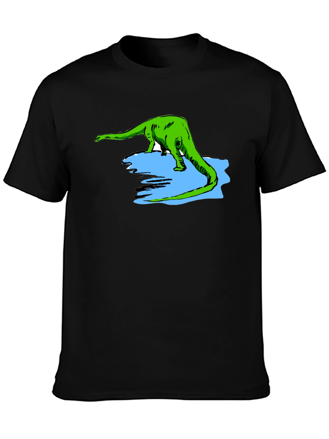 Dinosaur Graphic T-Shirt - Black Cotton Tee