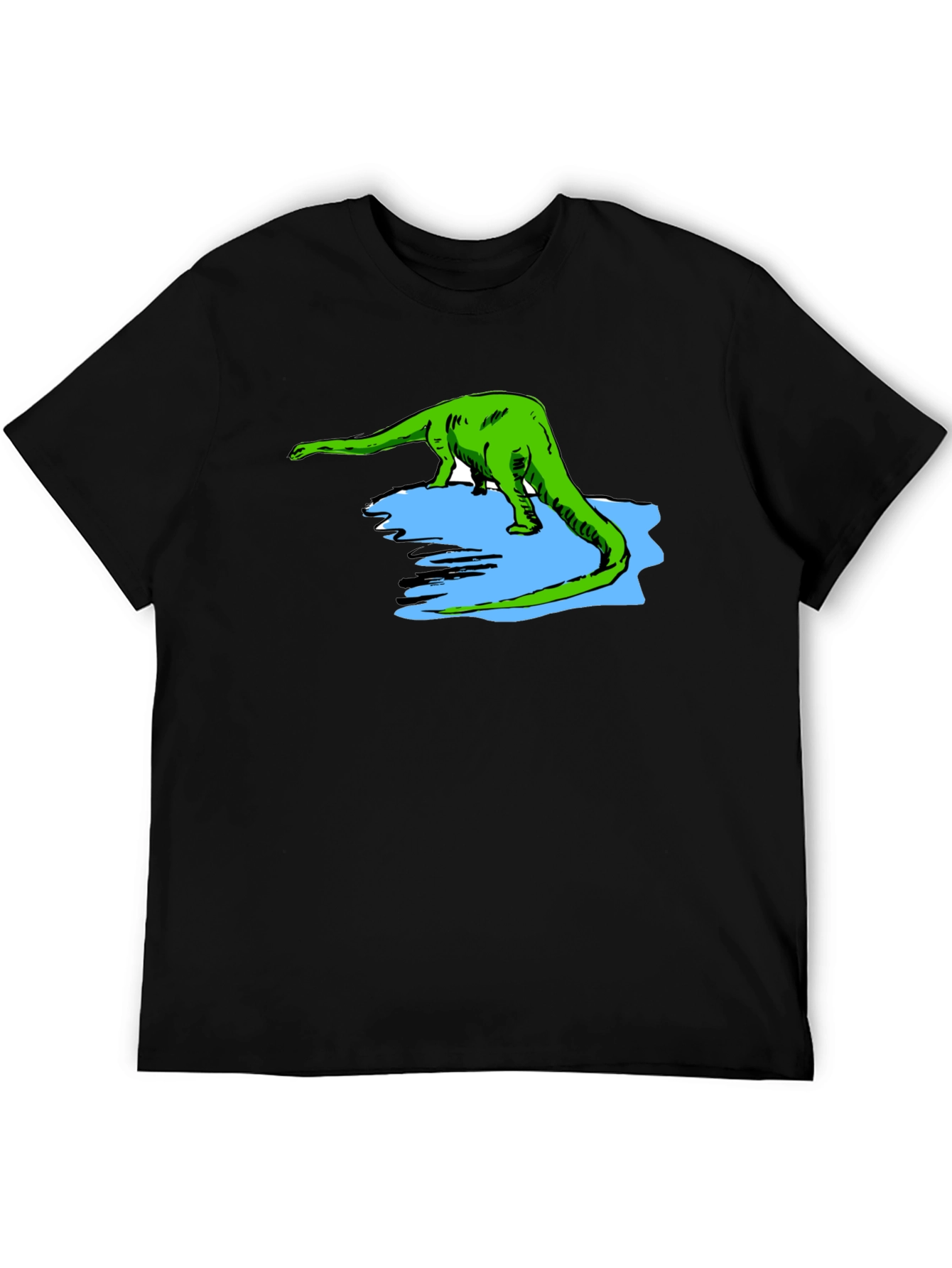 Dinosaur Graphic T-Shirt - Black Cotton Tee
