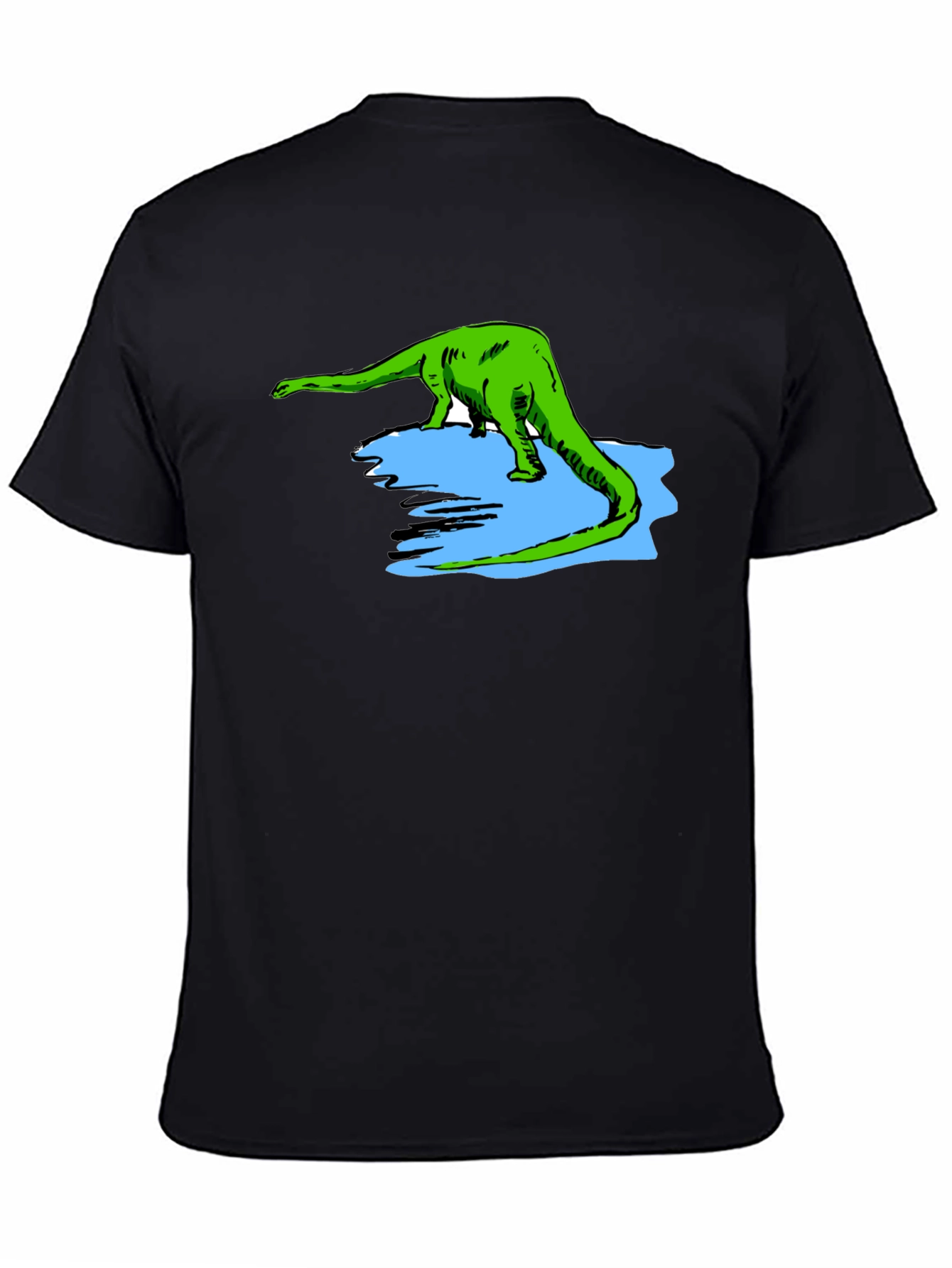 Dinosaur Graphic T-Shirt - Black Cotton Tee