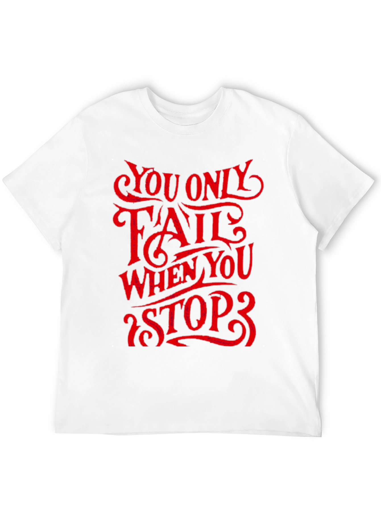 Inspirational Graphic Tee - Never Give Up T-Shirt