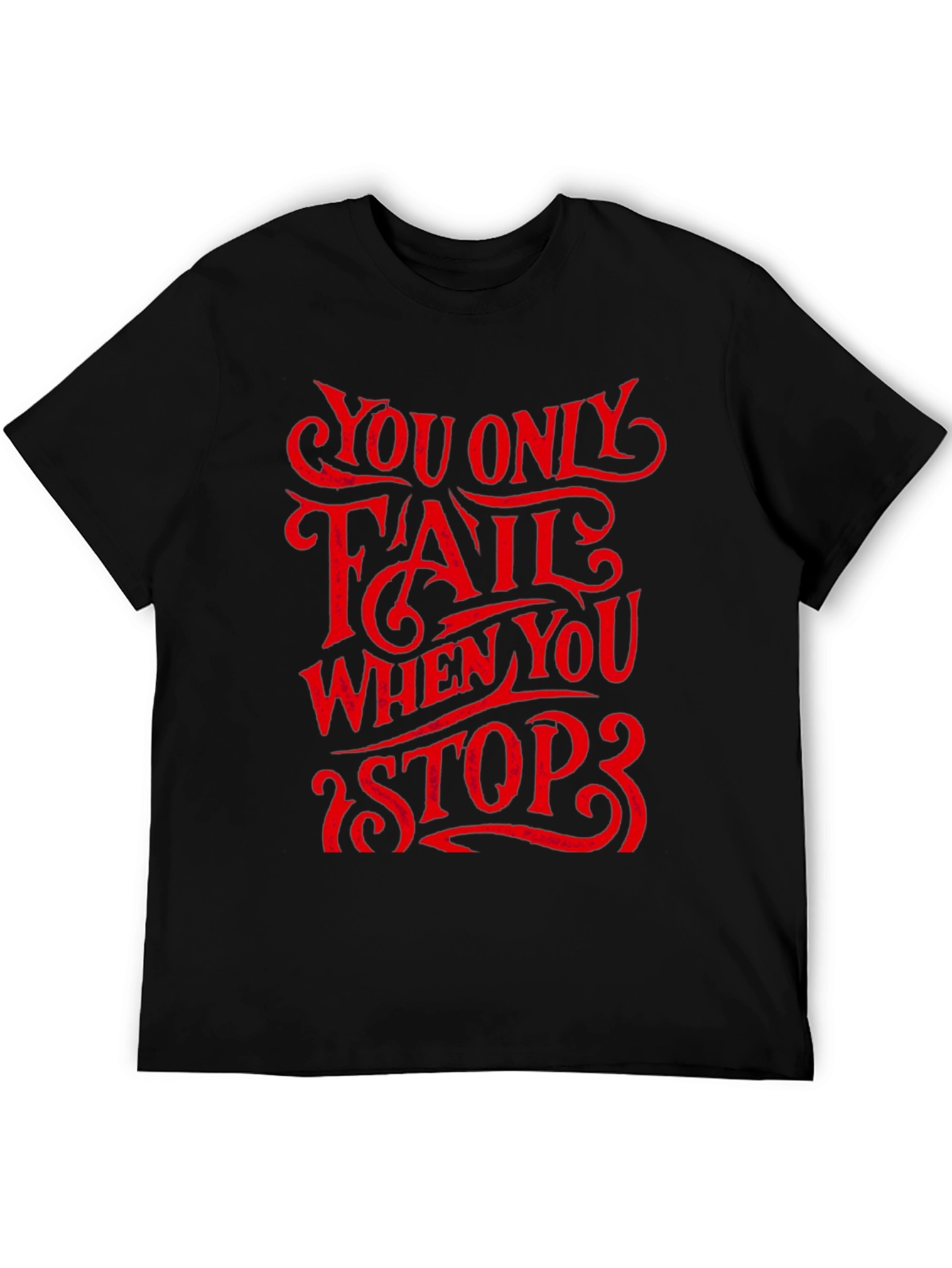 Inspirational Graphic Tee - Never Give Up T-Shirt