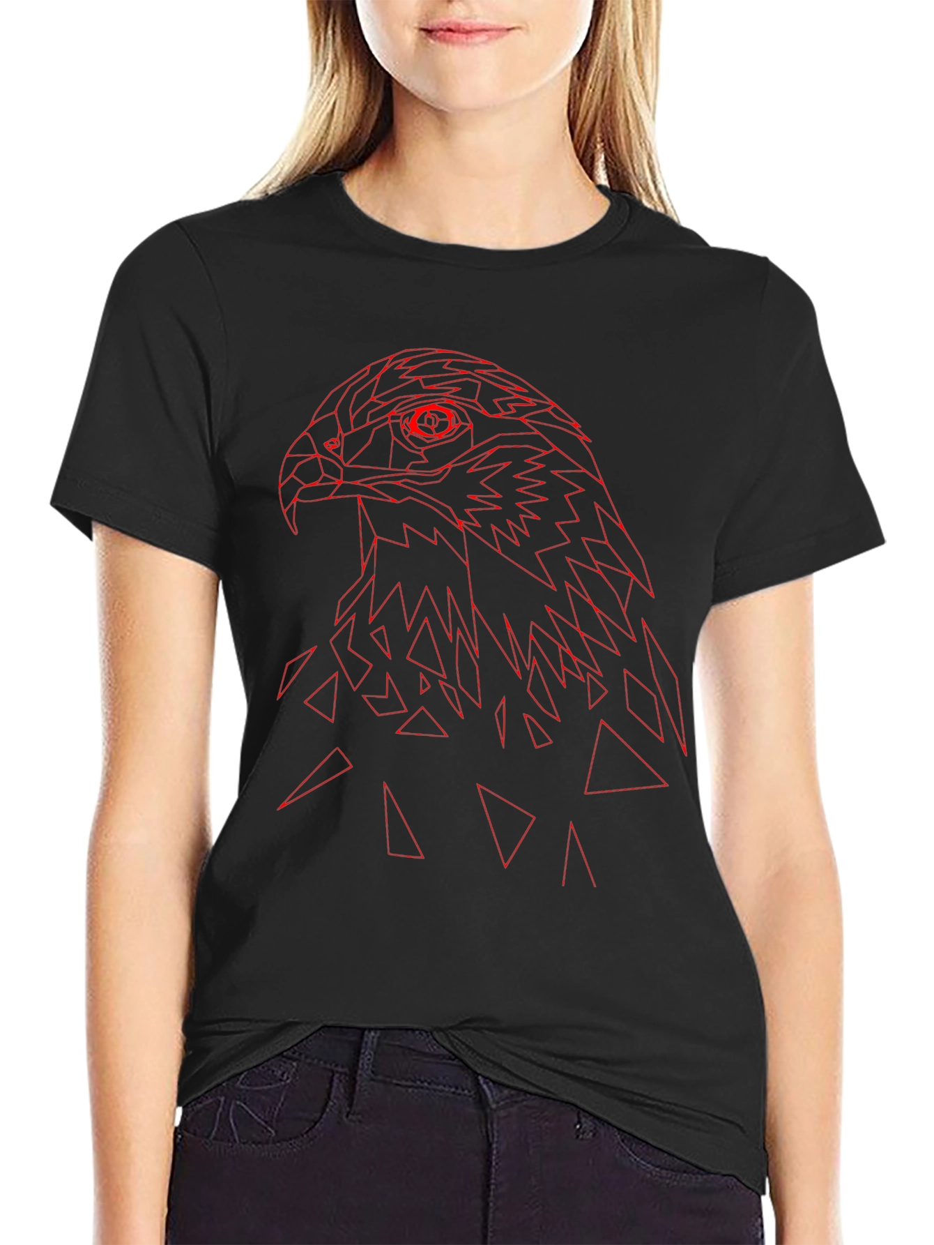 Geometric Hawk T-Shirt - Modern Graphic Tee