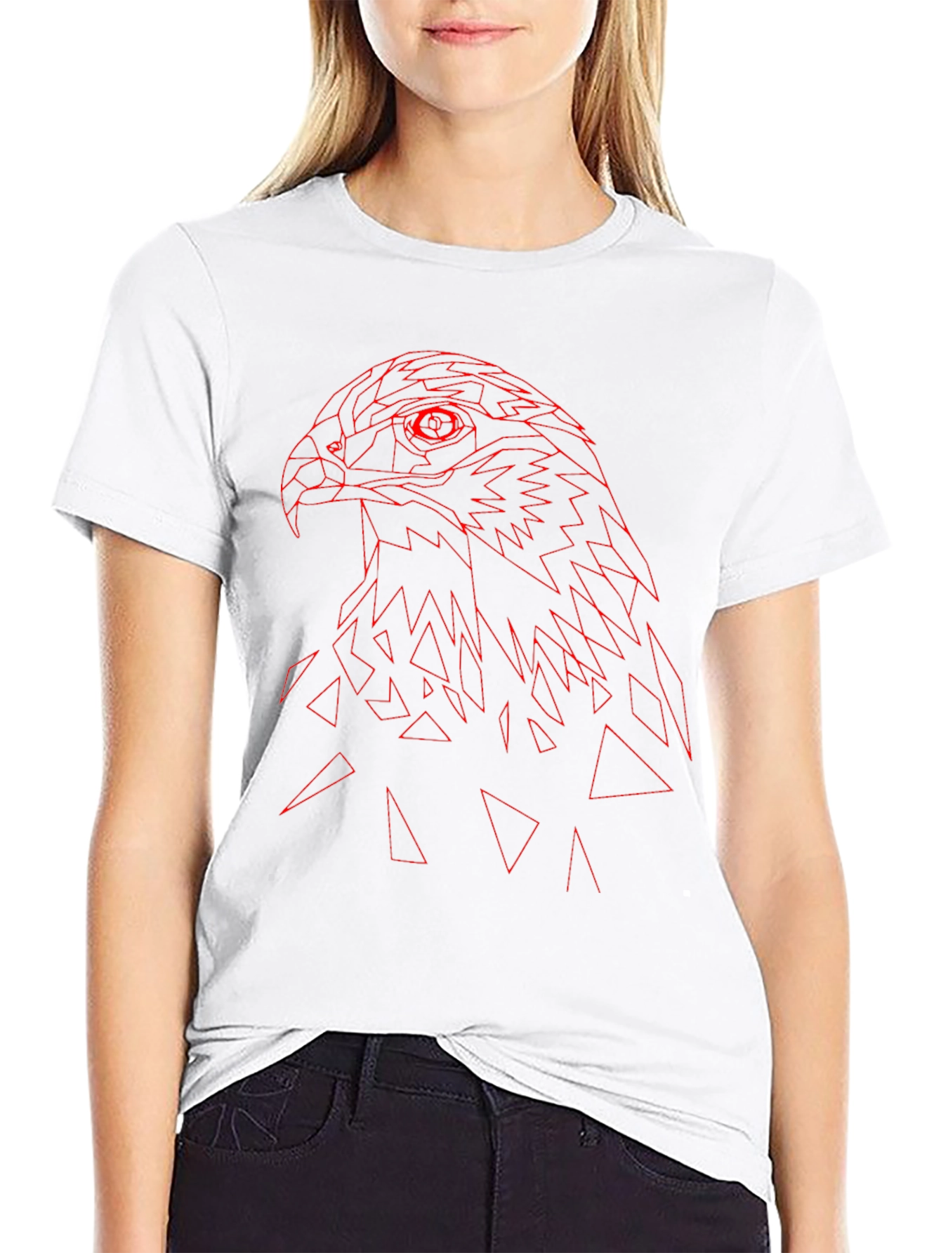 Geometric Hawk T-Shirt - Modern Graphic Tee