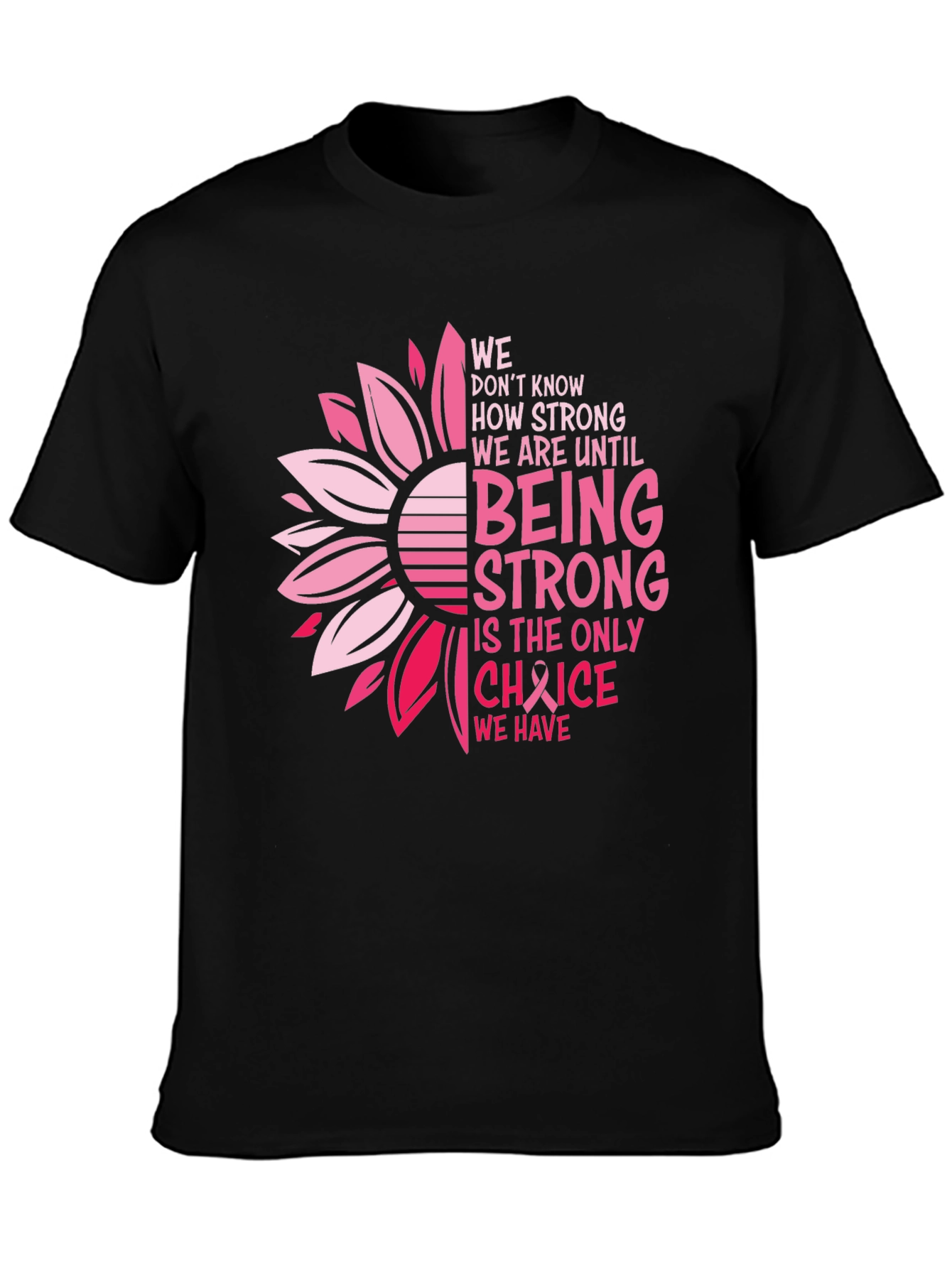Breast Cancer Awareness T-Shirt Sunflower