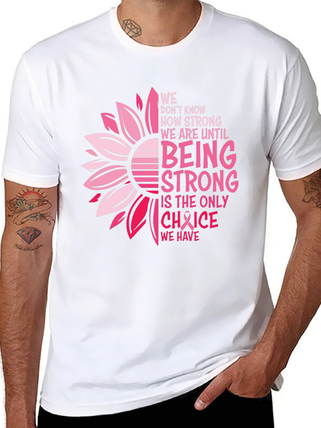 Breast Cancer Awareness T-Shirt Sunflower