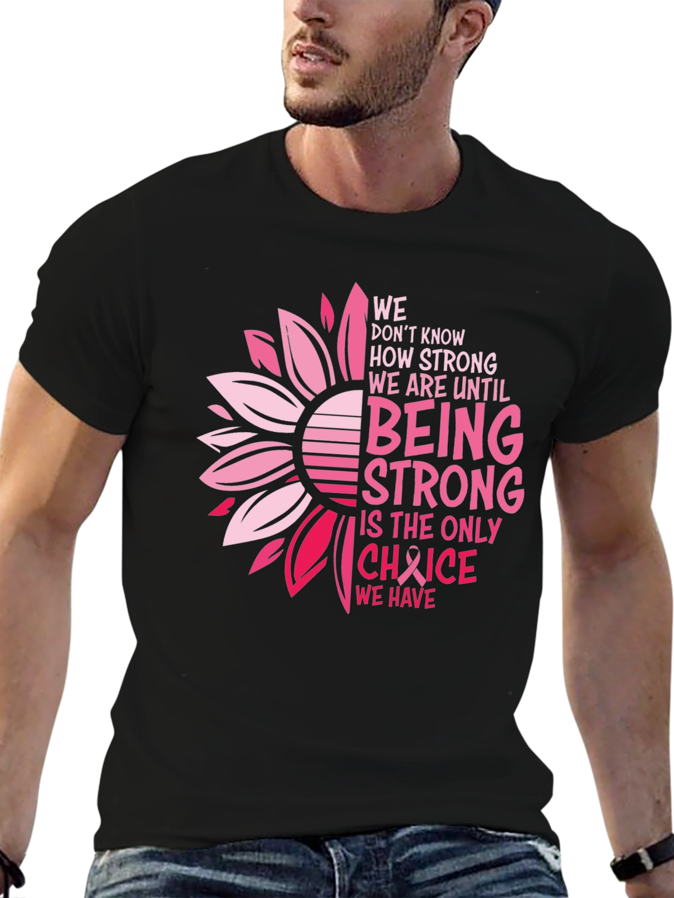 Breast Cancer Awareness T-Shirt Sunflower