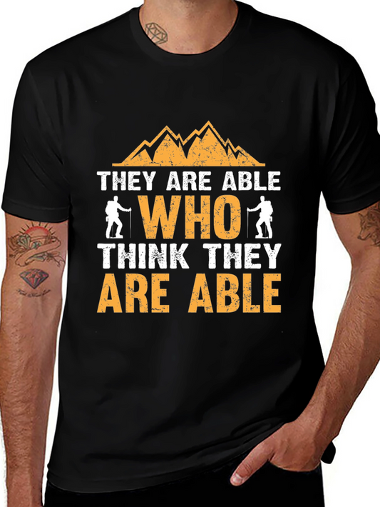 Motivational Hiking T-Shirt - They Are Able