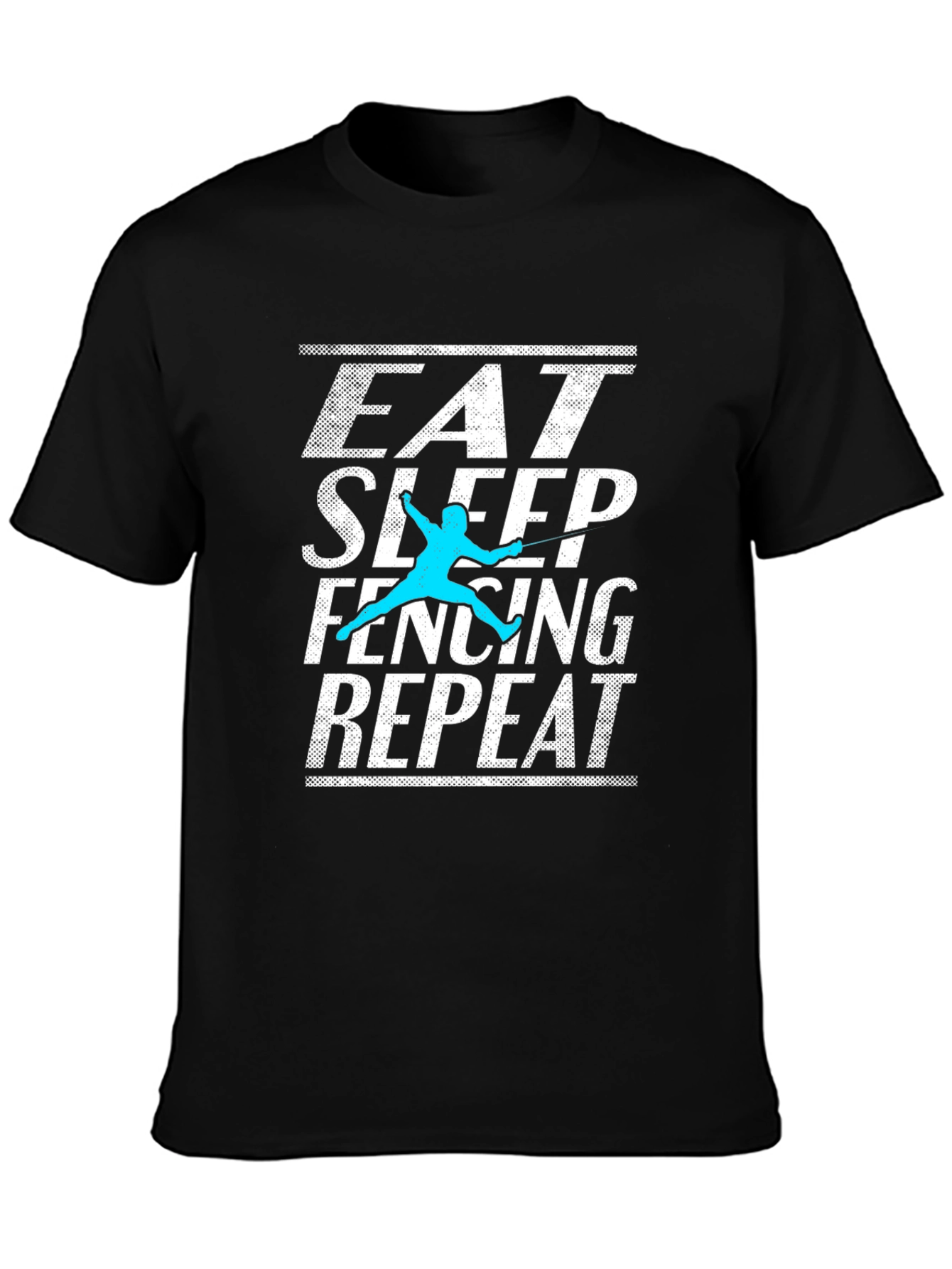 Eat Sleep Fencing Repeat Graphic Tee