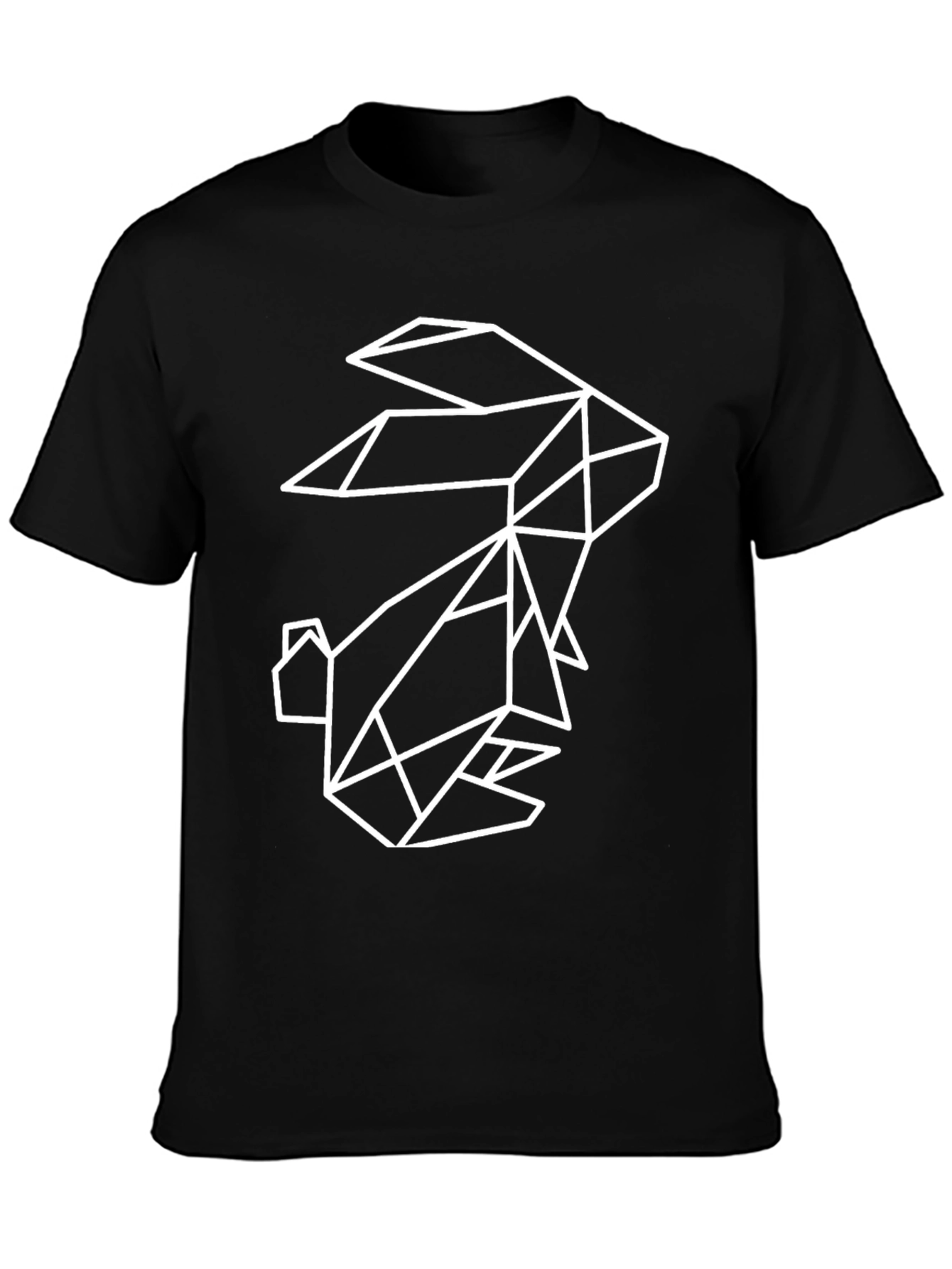 Geometric Rabbit Graphic Tee - Modern Animal Lover Style