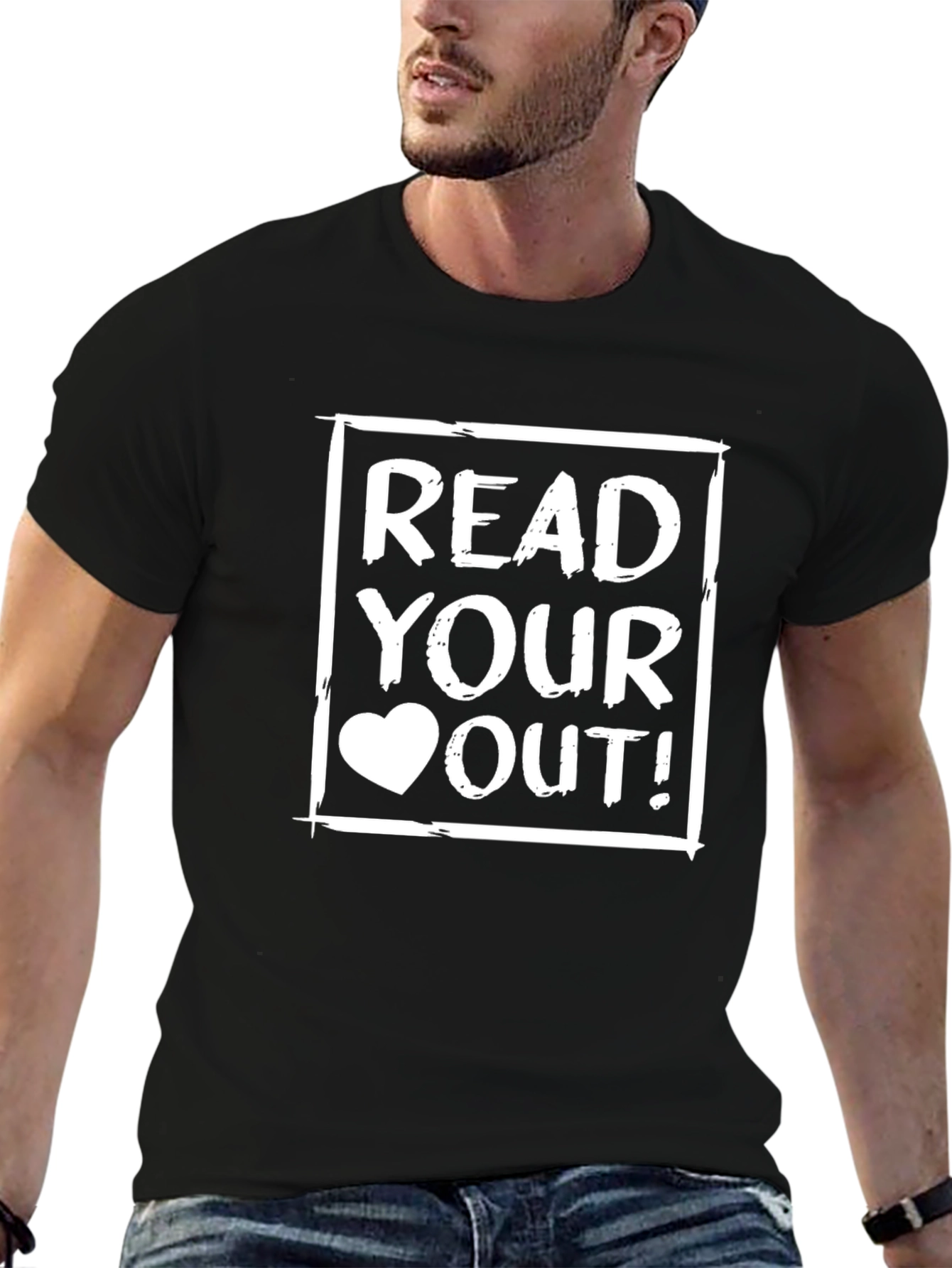 Read Your Heart Out T-Shirt - Black Cotton Tee
